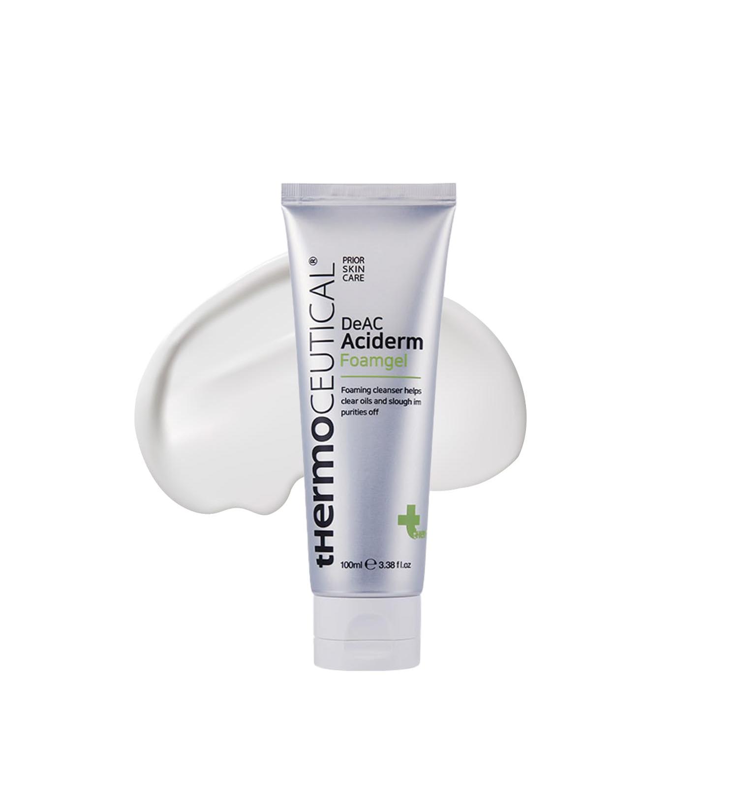 tHermoCEUTICAL DeAC Aciderm Foamgel - Best Acne Face Wash for Oily & Acne-Prone Skin | Exfoliating Cleanser for Clear Skin | 3.38 fl.oz International Shipping Available - Buy Online on GoSupps.com