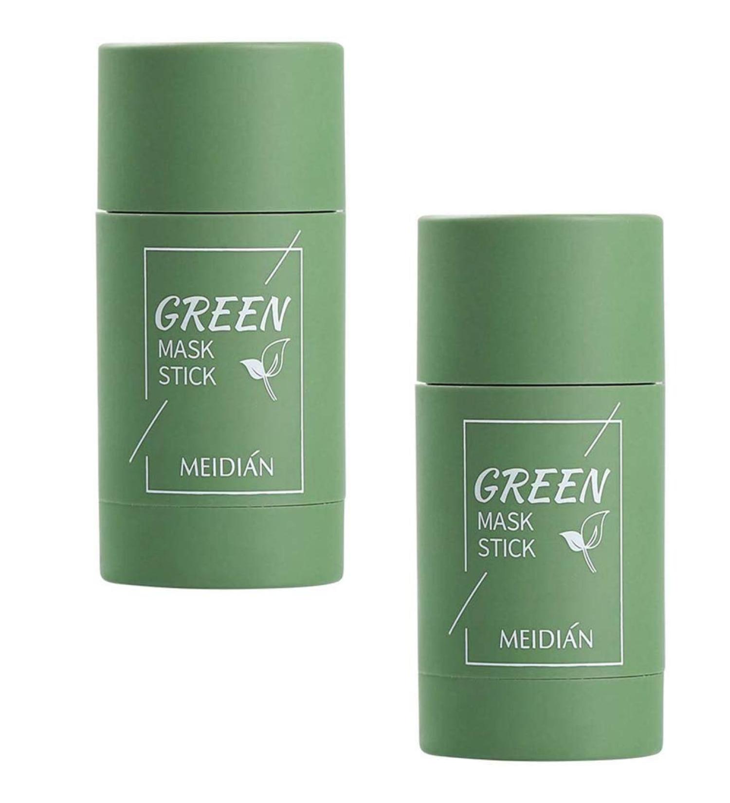 ikasus Green Tea Purifying Clay Stick Mask Green Tea Stick Deep Cleansing Oil Control Facial Mask Eggplant AntiAcne Cleansing Solid Mask Blackhead Remover Fine Solid Mask Pores Shrink 2 Pcs Green - Buy Online on GoSupps.com