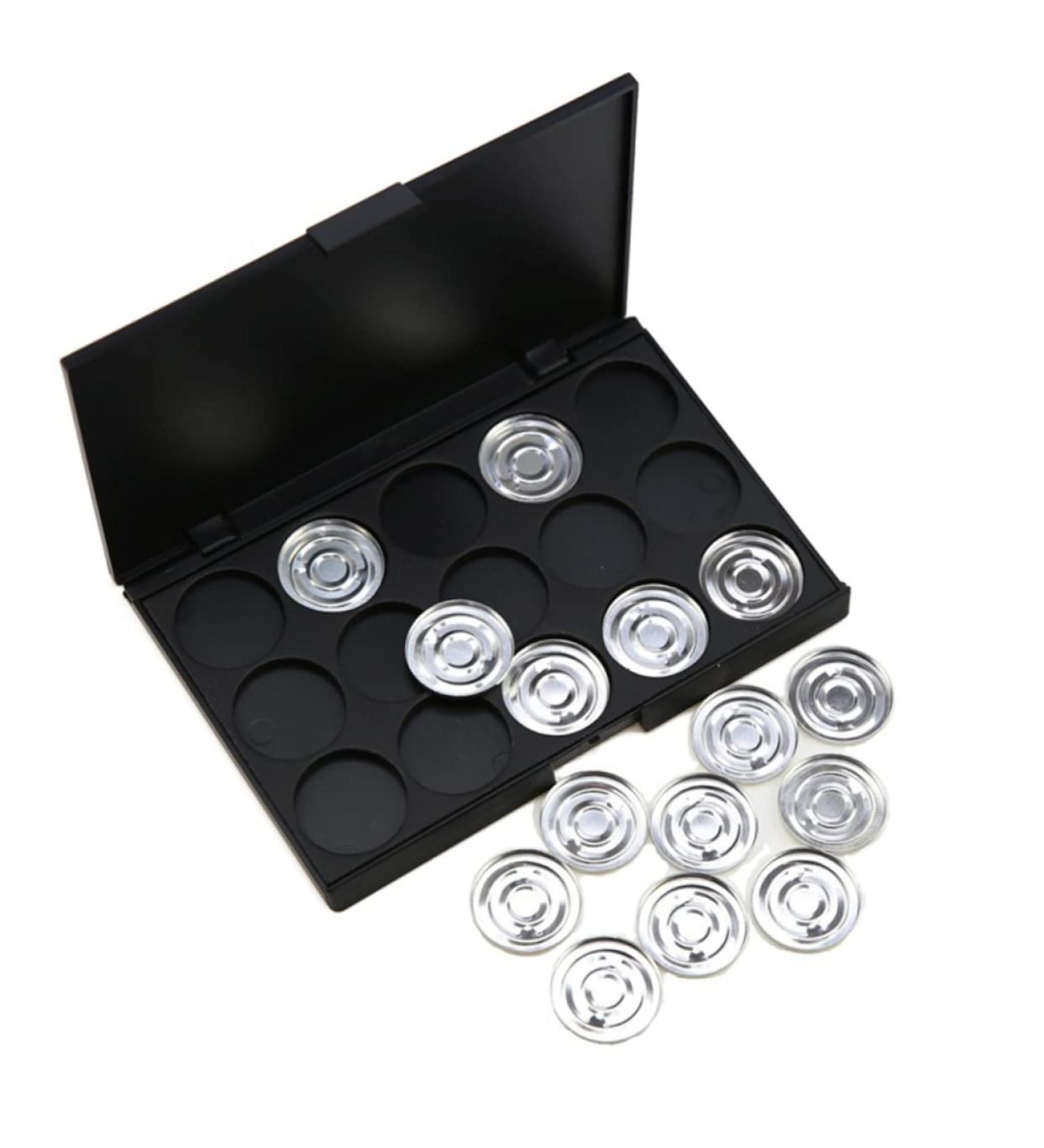 VINTORKY 15 Empty Cosmetic Case Travel Makeup Case Empty Makeup Eyeshadow Estuche De Maquillaje Silver - Buy Online on GoSupps.com