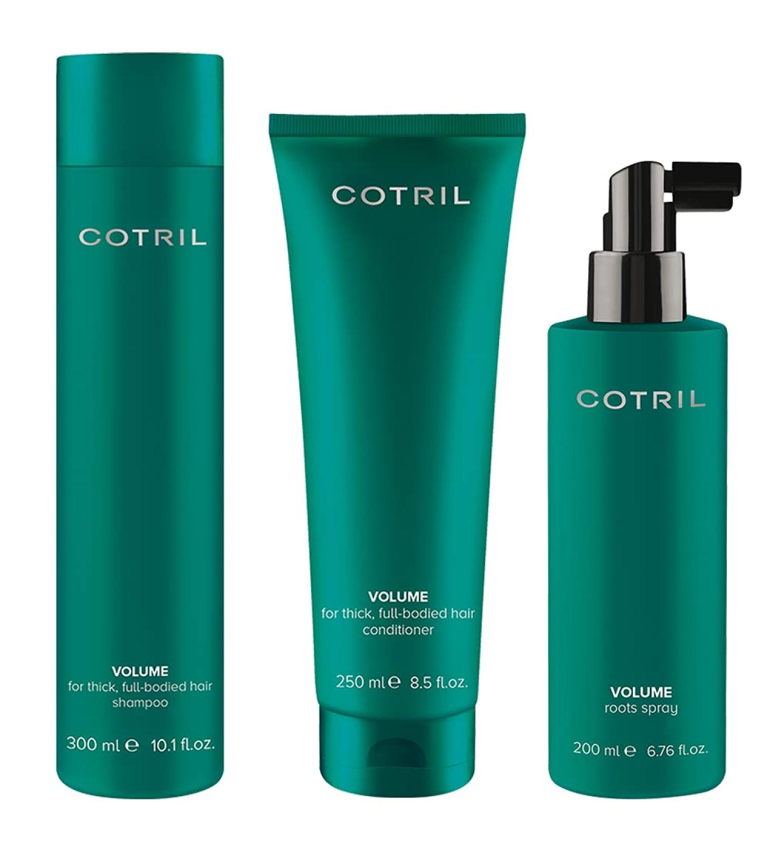 Cotril Pack volume shampoo 300 ml + conditioner 250 ml + Roots Spray 200 ml - Buy Online on GoSupps.com