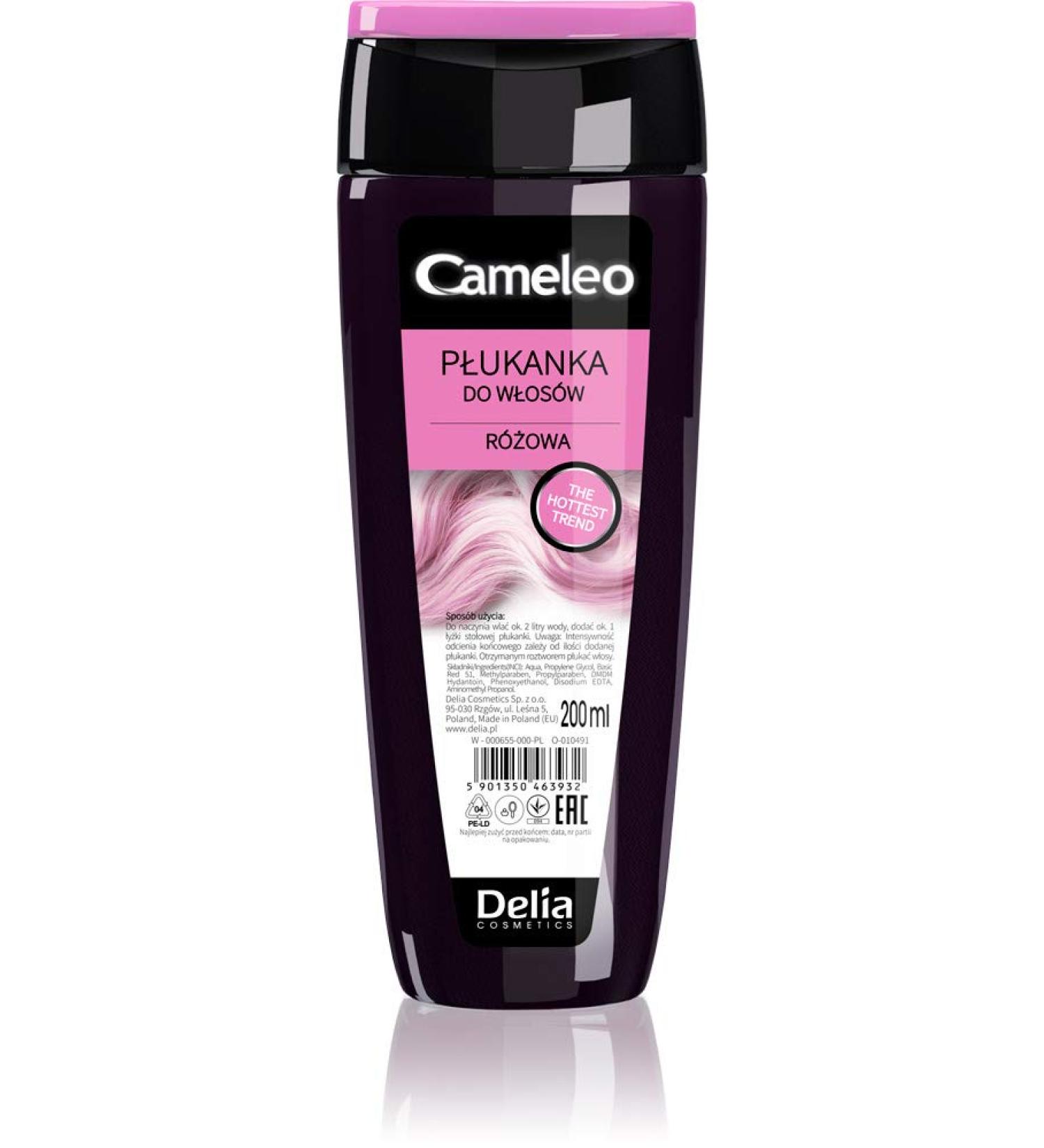 DELIA CAMELEO - PINK - HAIR TONER RINSE COLOUR BLOND GREY BLEACHED HAIR 200ml