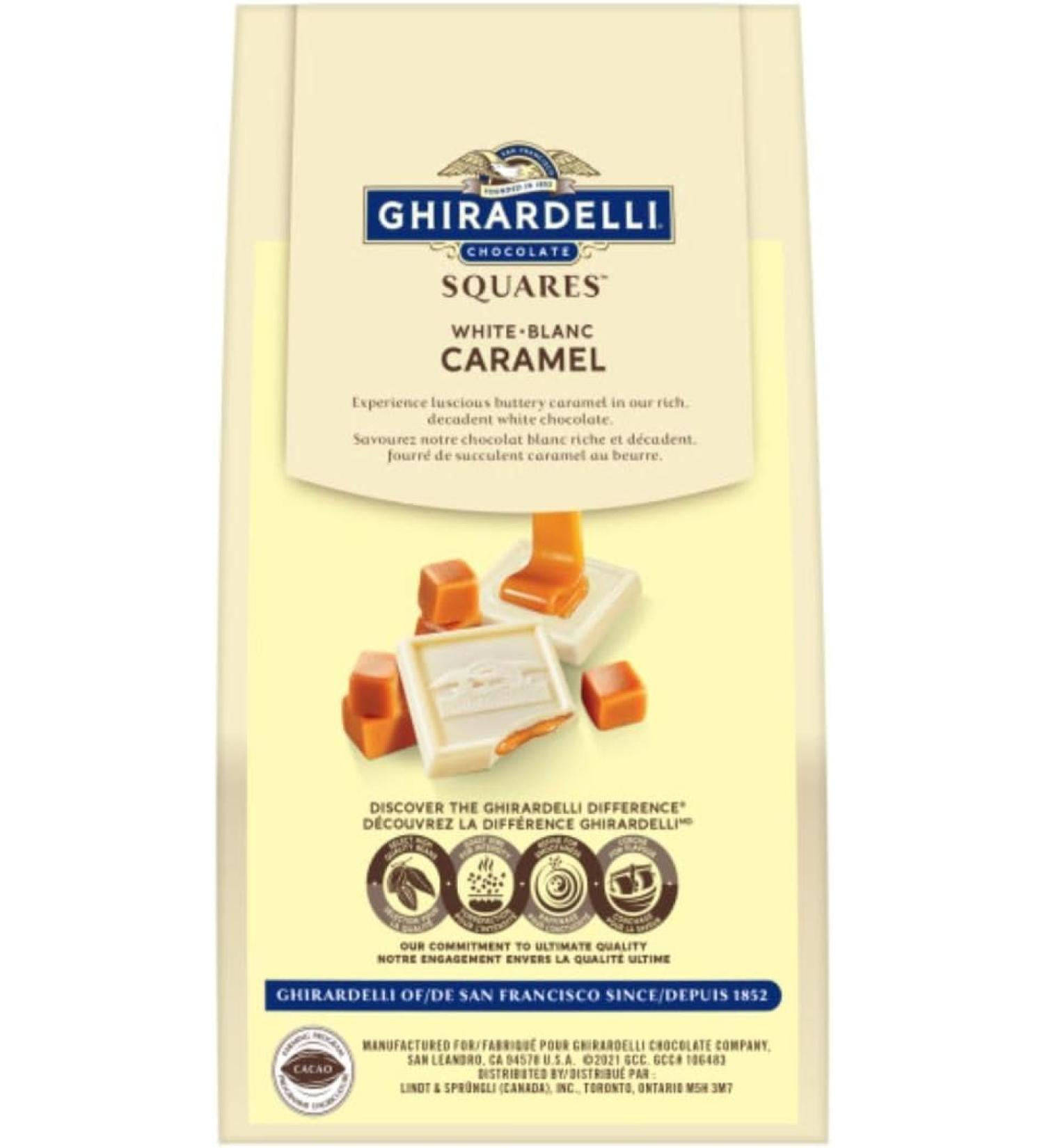 GHIRERDELLI Caramel White Chocolate Squares 142 Gram Bag Individually Wrapped Squares - Buy Online on GoSupps.com