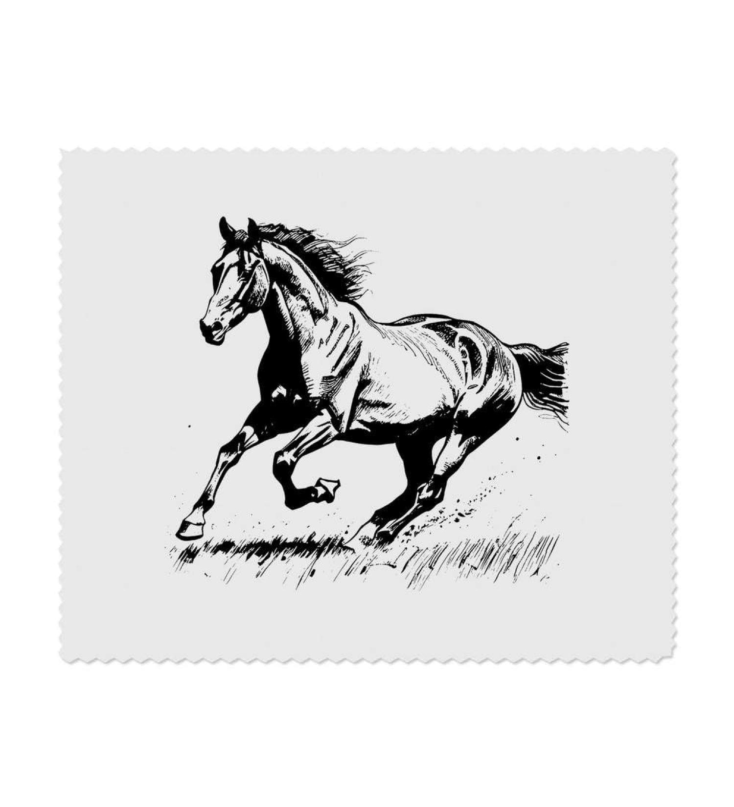 Buy 2 x Microfiber Cleaning Cloths - Horse Galloping Design | Eco-Friendly Multi-Purpose Cleaning | International Shipping Available - Buy Online on GoSupps.com