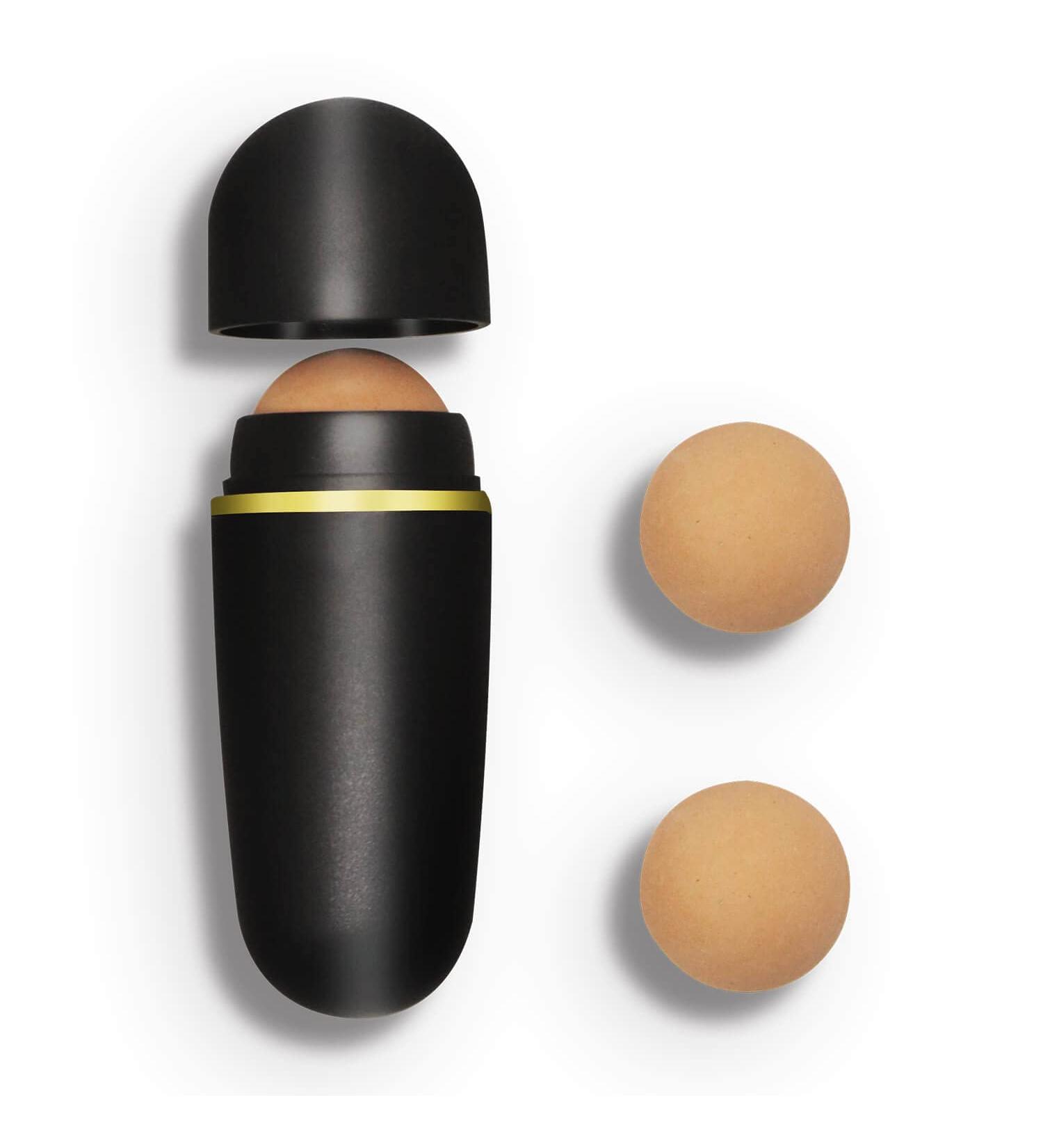 Lazzybeauty Oil Absorbing Volcanic Roller - Portable Reusable Oil-Resistant Face Roller for Oil Control - Natural Stone Facial Tool for Skin Massage - Travel-Friendly - Buy Online on GoSupps.com