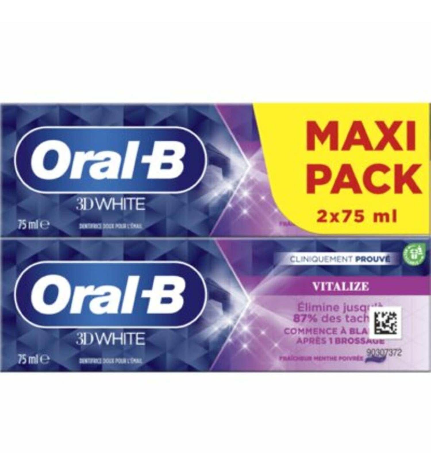 Oral-B Oral-B Tandpasta 3D White Vitalize 2 x 75 ml