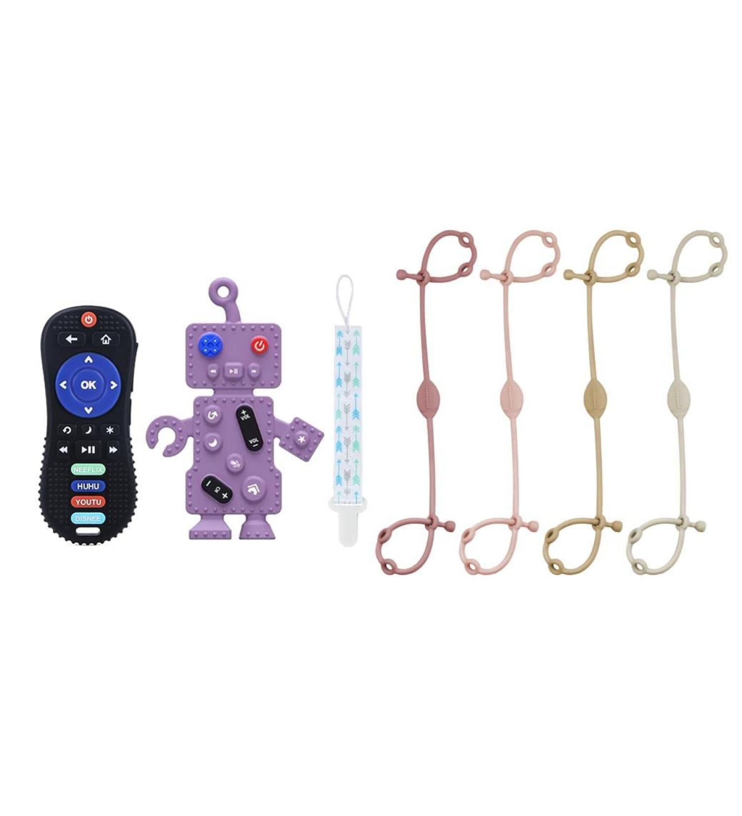 Myvikcar Remote & Robot Teethers with 4PCs Silicone Toy Safety Straps - Buy Online on GoSupps.com