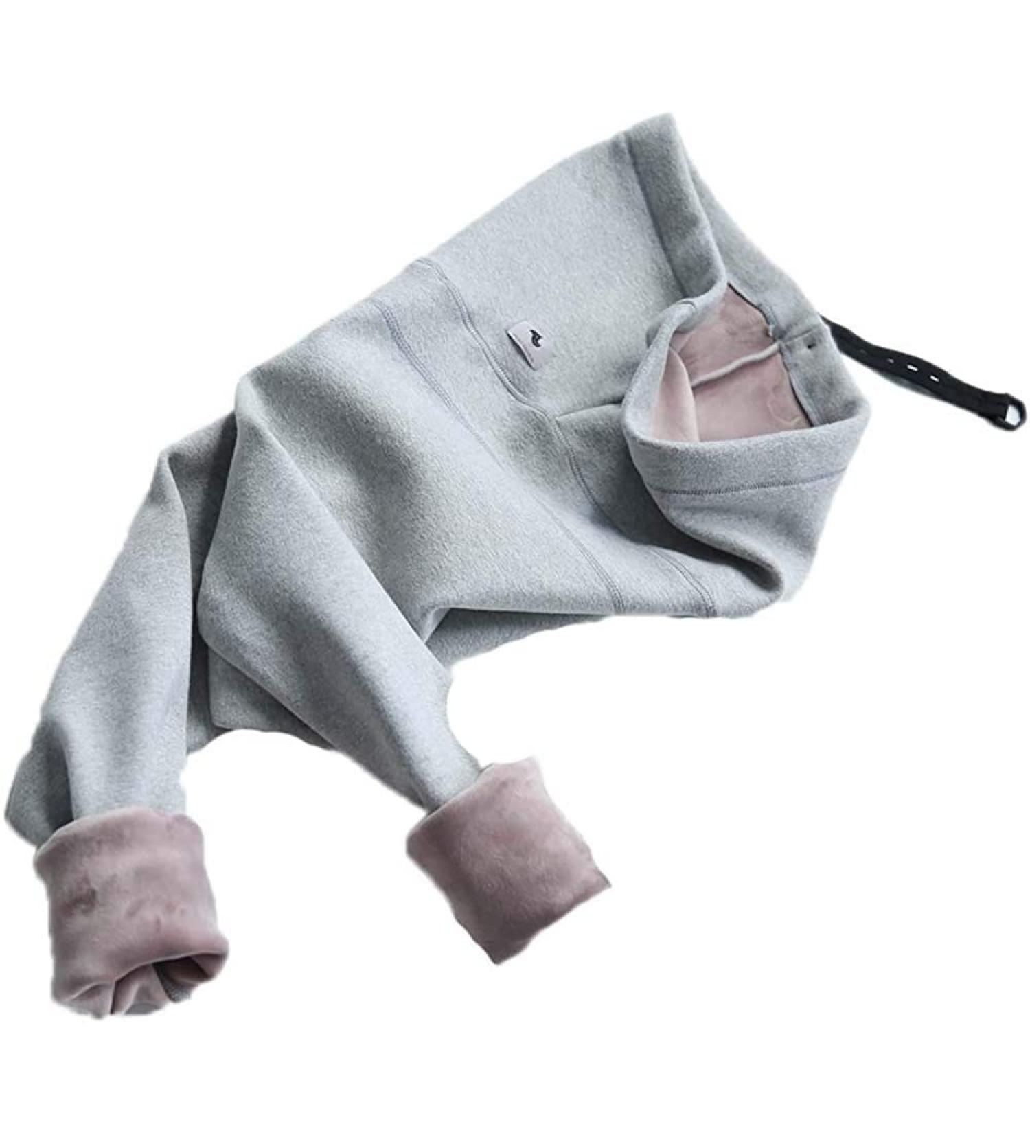 Winter Velvet Maternity Leggings | Warm Pregnancy Trousers XL - Light Gray - Buy Online on GoSupps.com