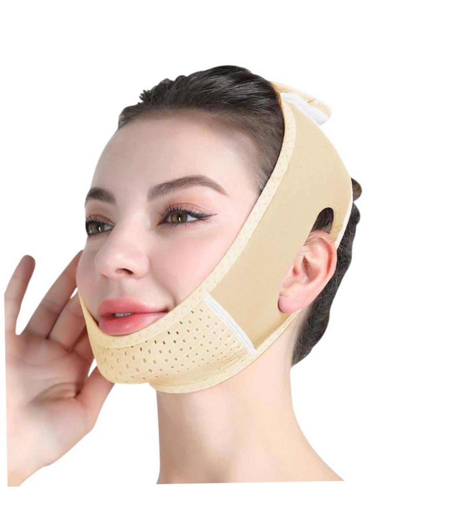 Double Chin Reducer | Adjustable V Line Facial Bandage | Soft Chin Strap for Women | Chin Tightening & Lifting Mask - Buy Online on GoSupps.com