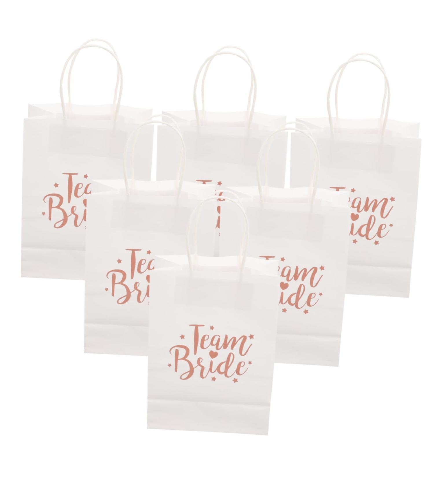 6pcs Wedding Bridesmaid Gift Bag Wedding Party Favor Bags Items for Wedding Welcome Bags Bridal Shower Bags Groomsmen Bags Bride Gift Bag Hen Party Bag Bridesmaid Bag Props Paper - Buy Online on GoSupps.com