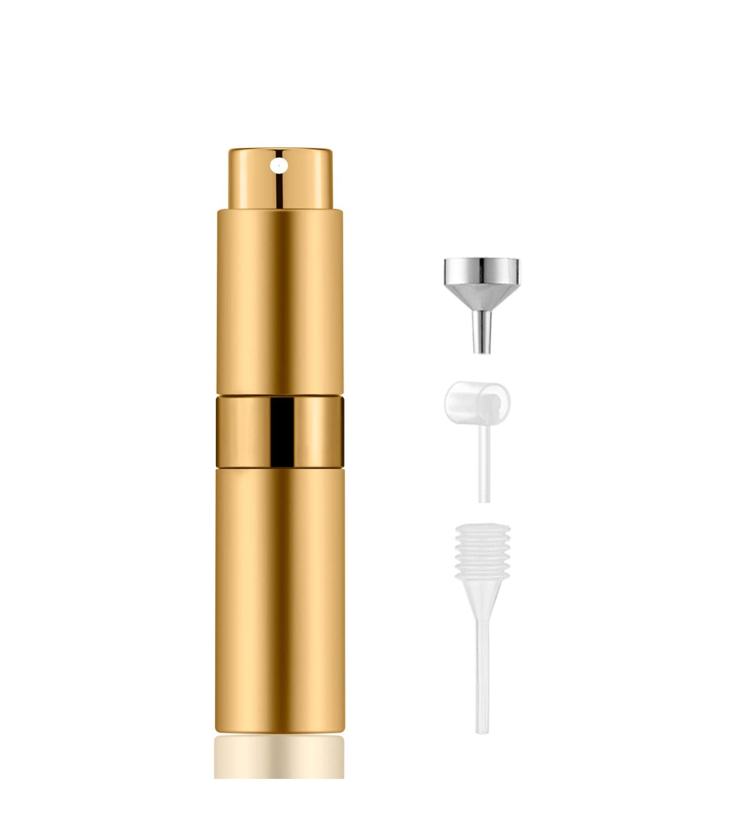 Lil Ray 8ml Portable Mini Perfume Atomizer Refilable Empty Small Spray Bottle for Travel Twist Tpye Pocket Cologne Sprayer Gold - Buy Online on GoSupps.com