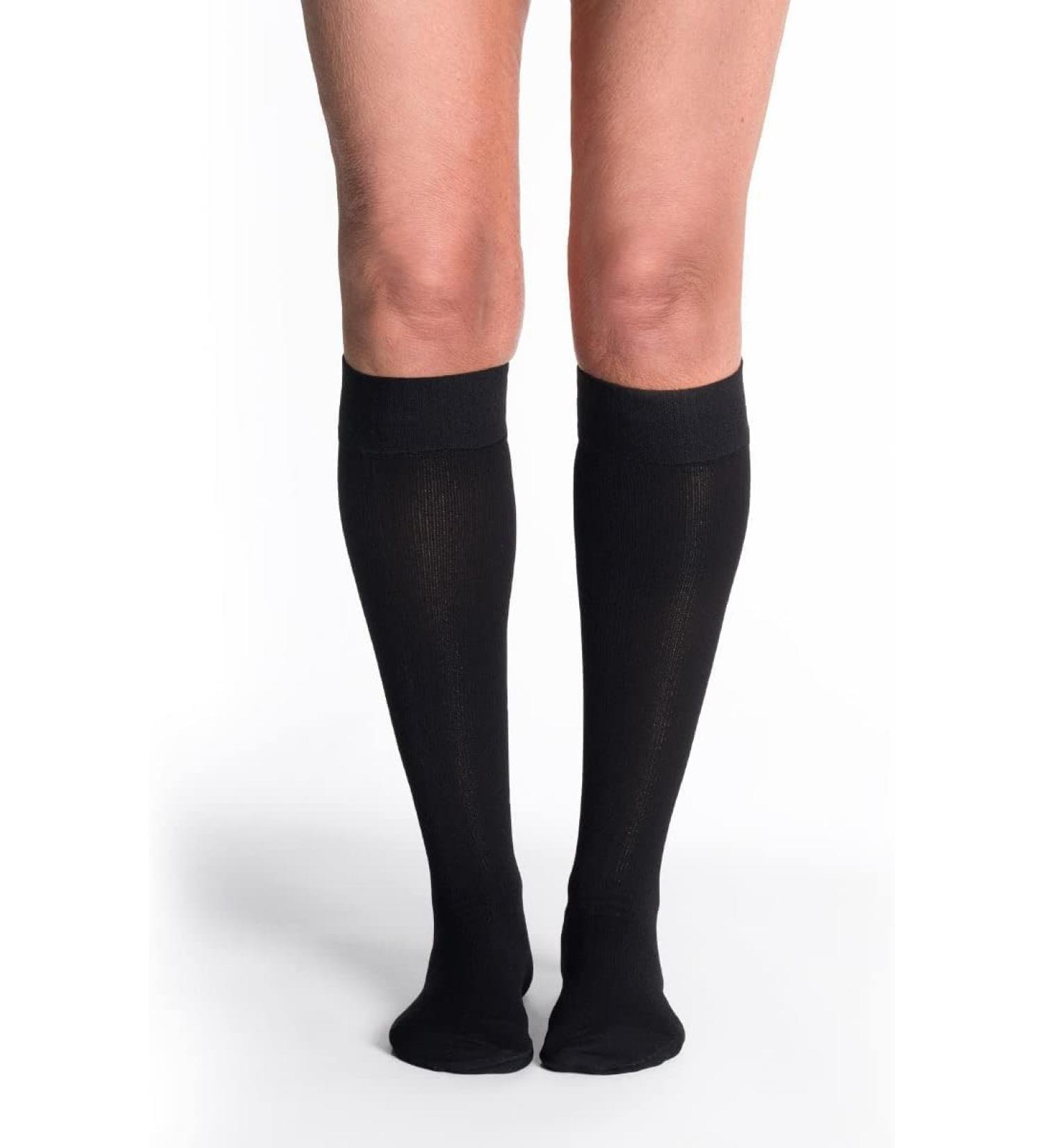 Buy SIGVARIS Women’s Essential Cotton 230 Closed Toe Calf-High Socks 20-30mmHg - Black - Small Short | International Shipping Available - Buy Online on GoSupps.com