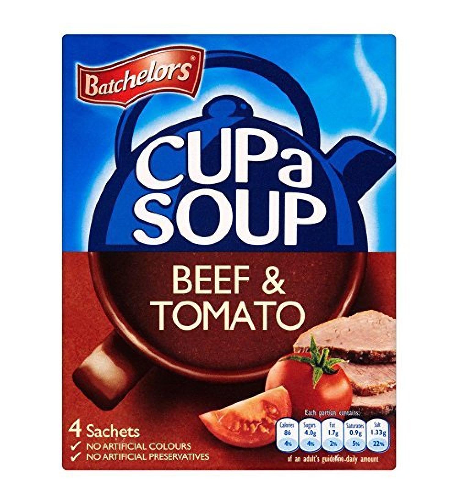 Batchelors Cup A Beef and Tomato Soup 88 g Set of 4 (88 g x 4) by Batchelors