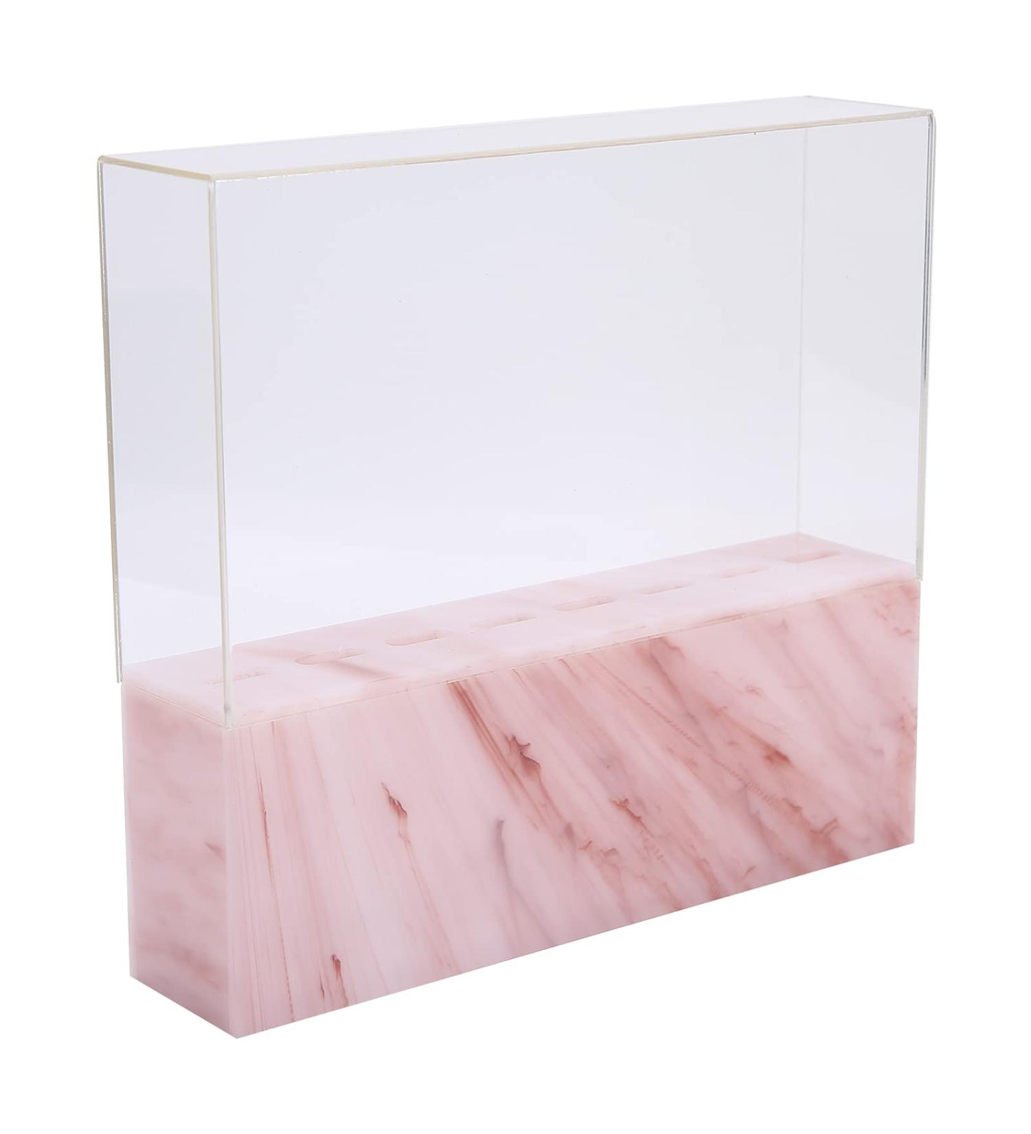 YAOGOHUA 8 Holes Tweezers Holder Tweezer Display Stand Storage Rack with Dust Cover for Salon (Pink Marble dustproof Model) - Buy Online on GoSupps.com