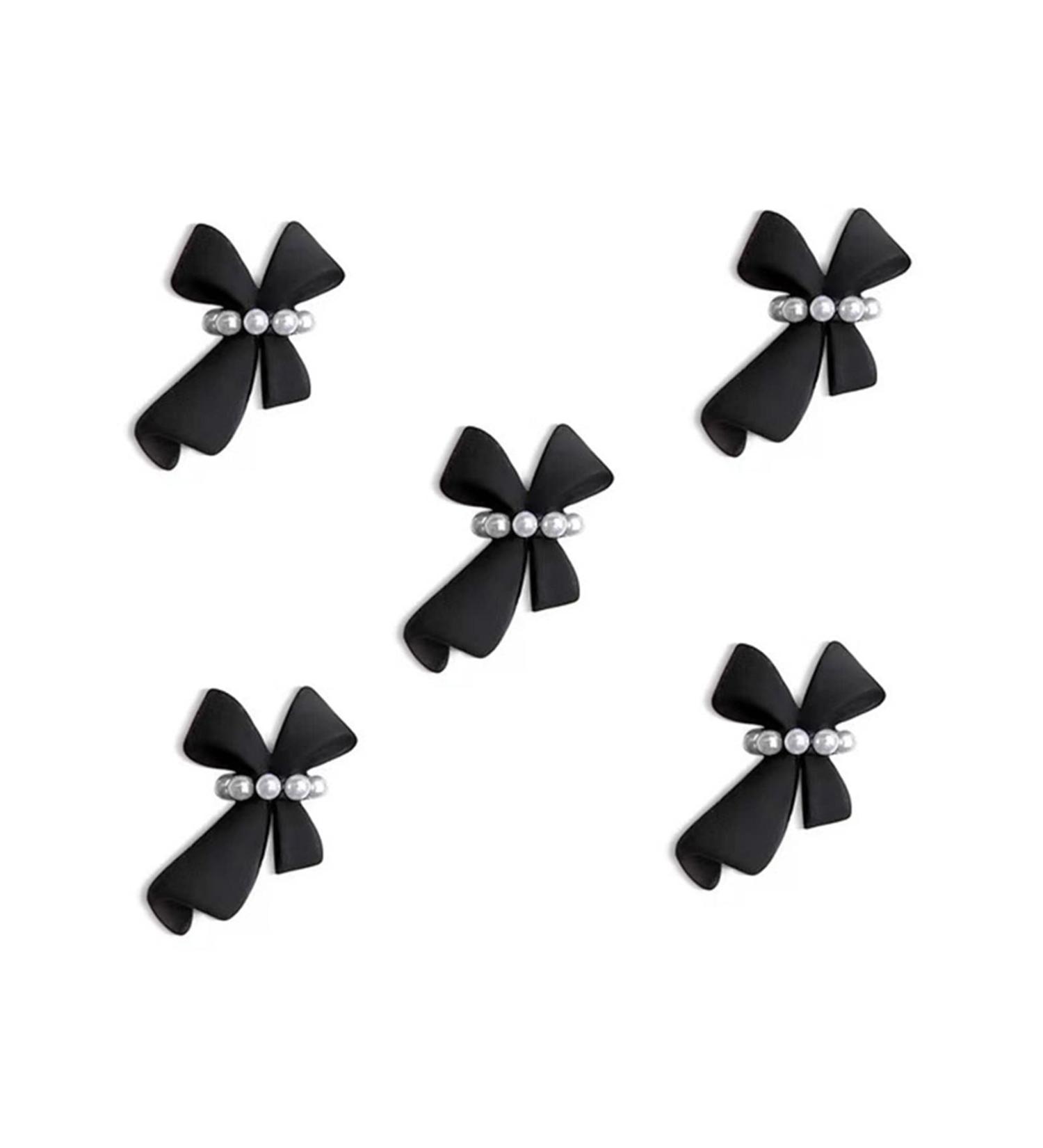cdar Nail Ornament Vivid DIY Design Gloss Nail Art Decorations Glitter Bow Drill for Female Black - Buy Online on GoSupps.com