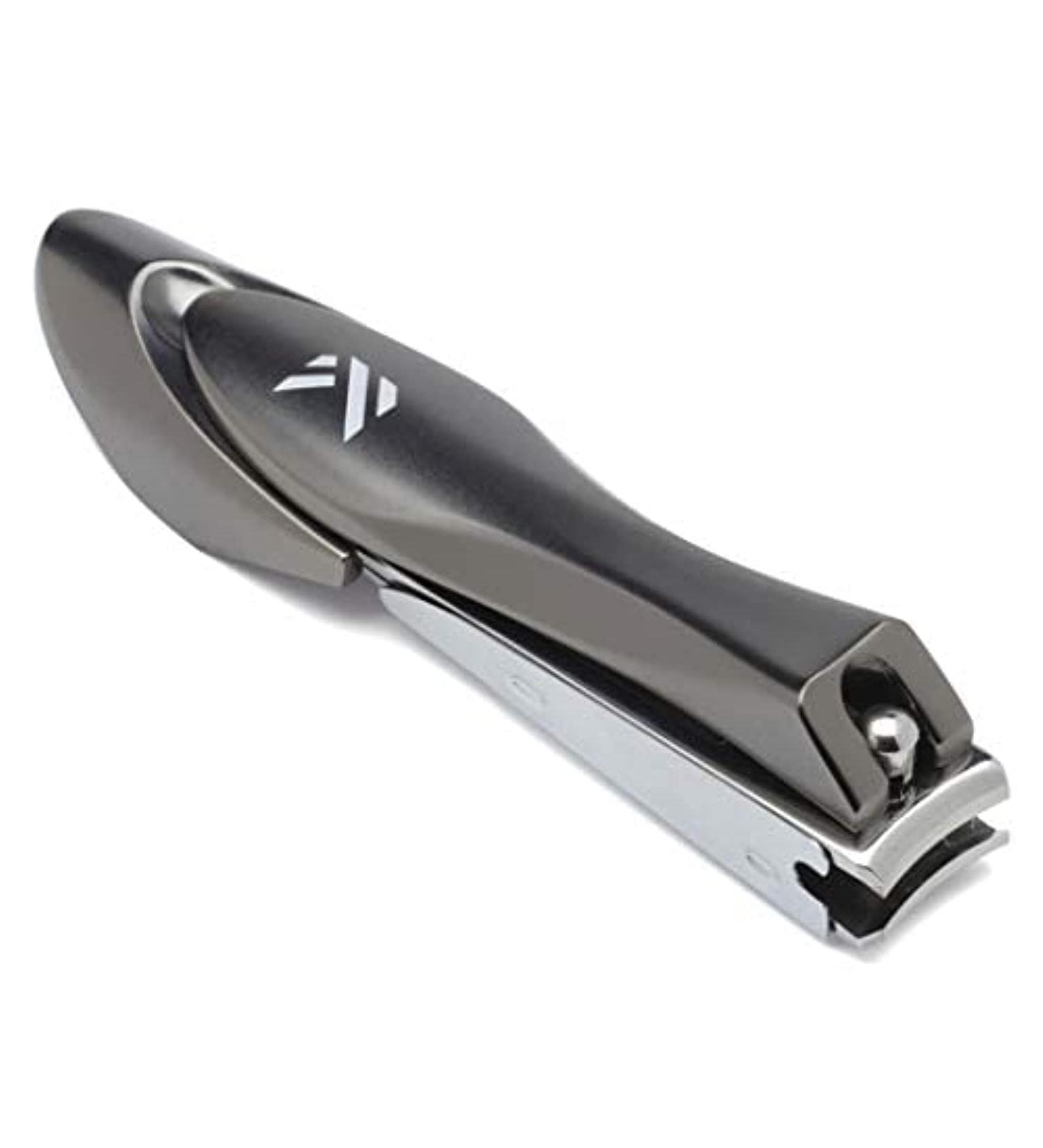 KLIPP Heavy Duty Stainless Steel Nail Clippers with Catcher - Fingernail and Toe Nail Cutter with Surgical Blades and Nail File - Ergonomic Handle for Thick Nails - Buy Online on GoSupps.com