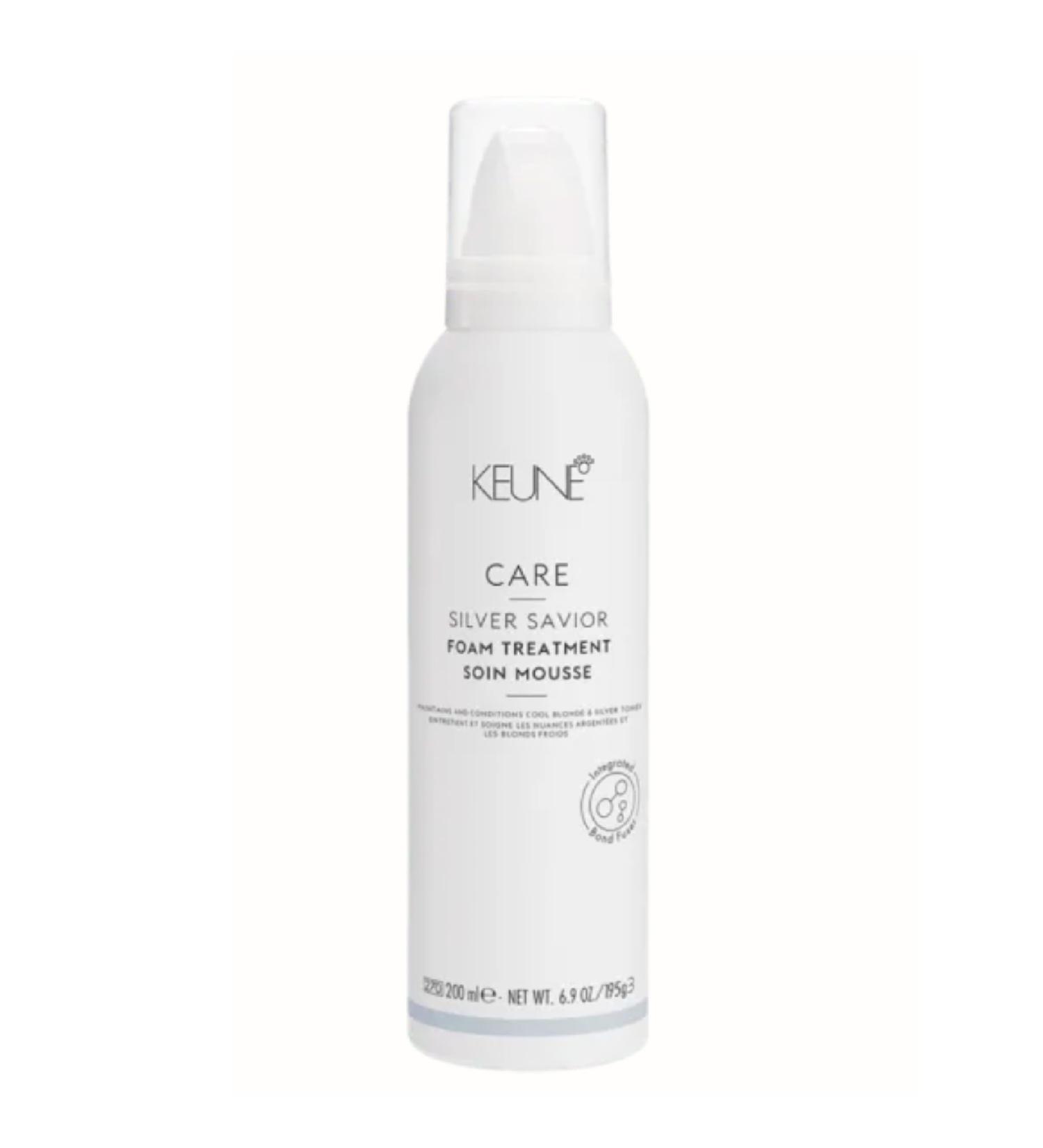 Keune Care Silver Savior Foam Treatment Toning & Moisturizing Leave-In Mousse for Blonde & Grey Hair 6.9 Fl Oz - Buy Online on GoSupps.com