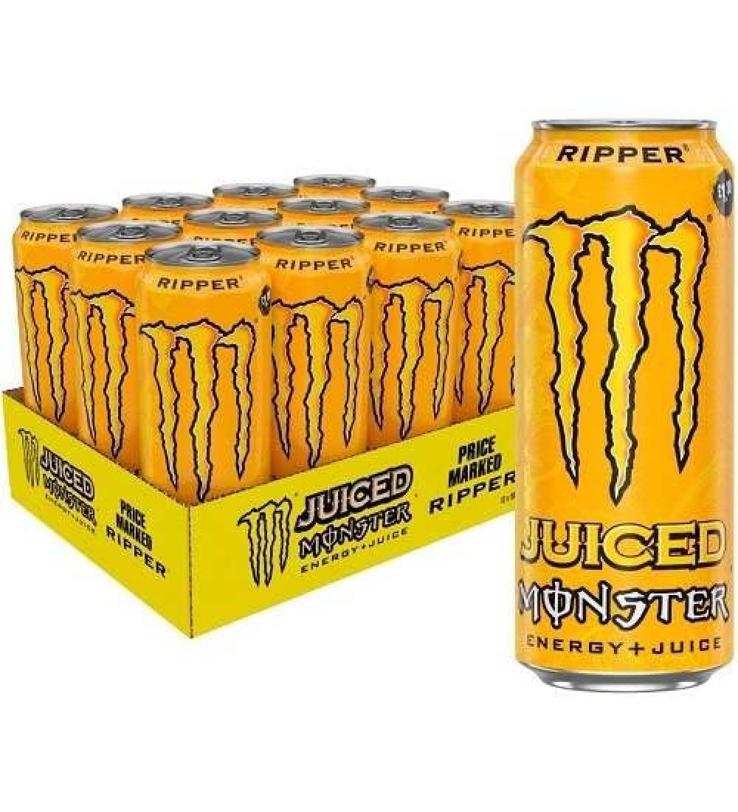  Monster Energy Monster Ripper 12 x 500 ml Jaune - Buy Online on GoSupps.com