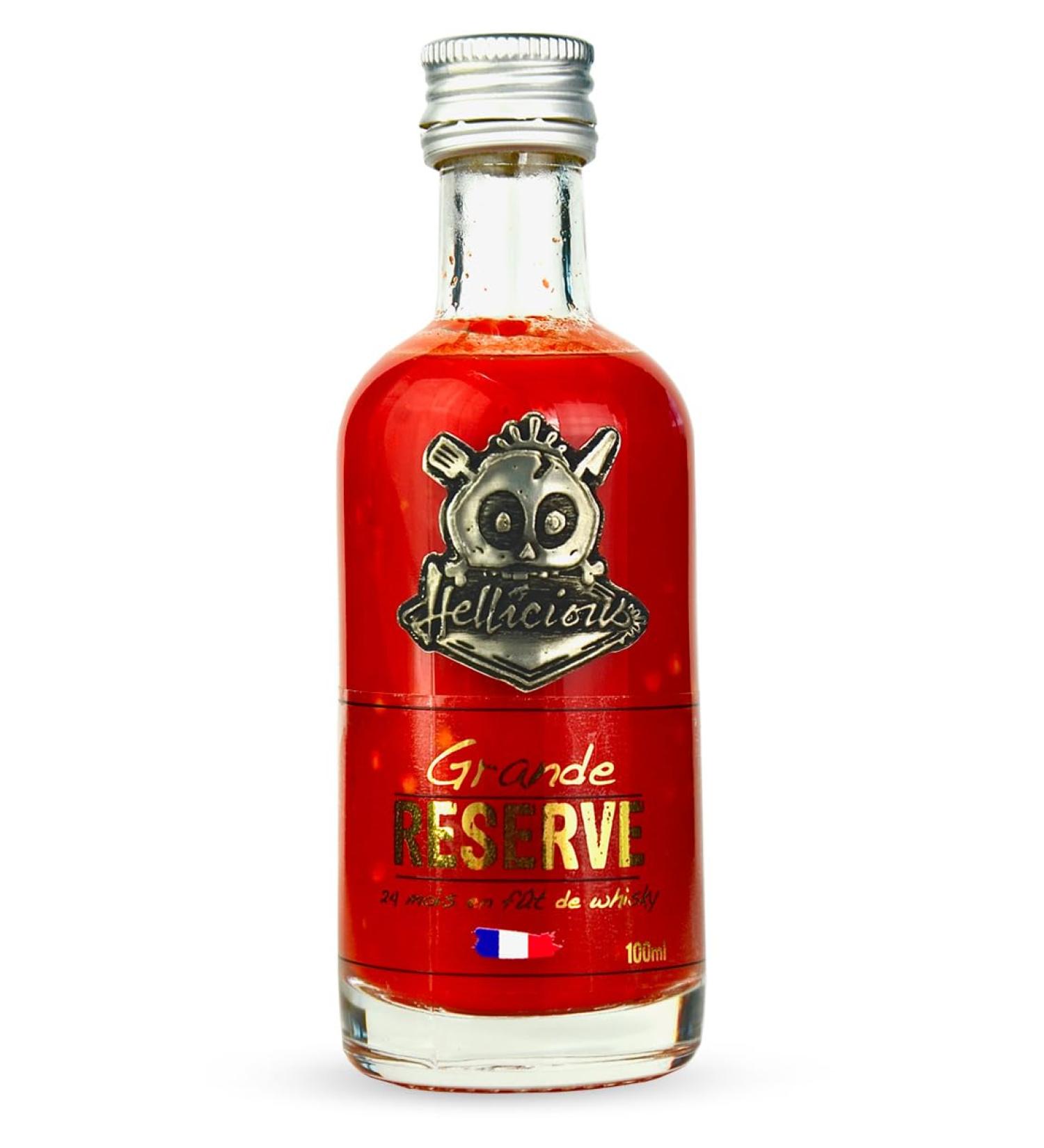 Grande R serve Hellicious Spicy Sauce - Spicy and Fermented 24 Months in AWA Whiskey Barrel - Authentic Sauce Made in France - Buy Online on GoSupps.com