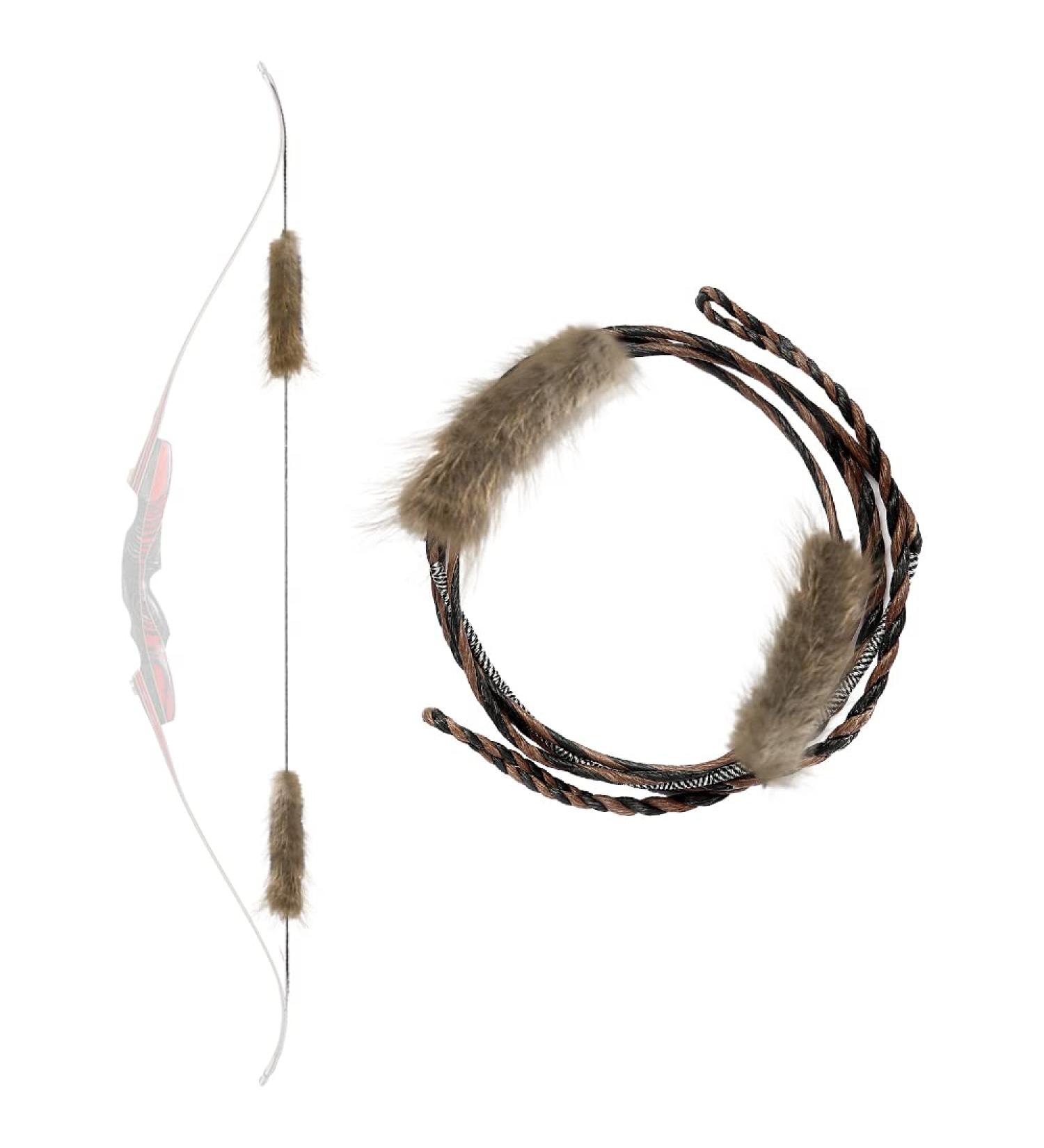 Flemish Bowstring with Beaver Fur Silencer 16 Strands D97 for Recurve & Long Bow - AMO 60 - Buy Online on GoSupps.com