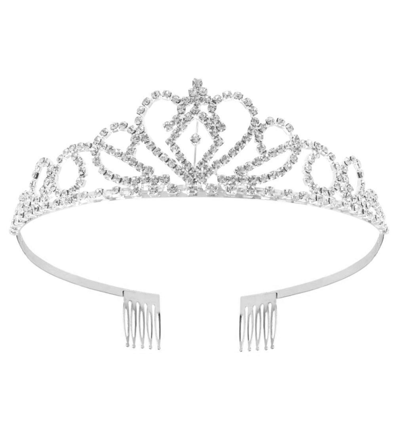 Voarge Tiara Crystal Crown - Vintage Bridal Diadem for Weddings Birthdays Proms & Costumes | Elegant Square Shape - Buy Online on GoSupps.com