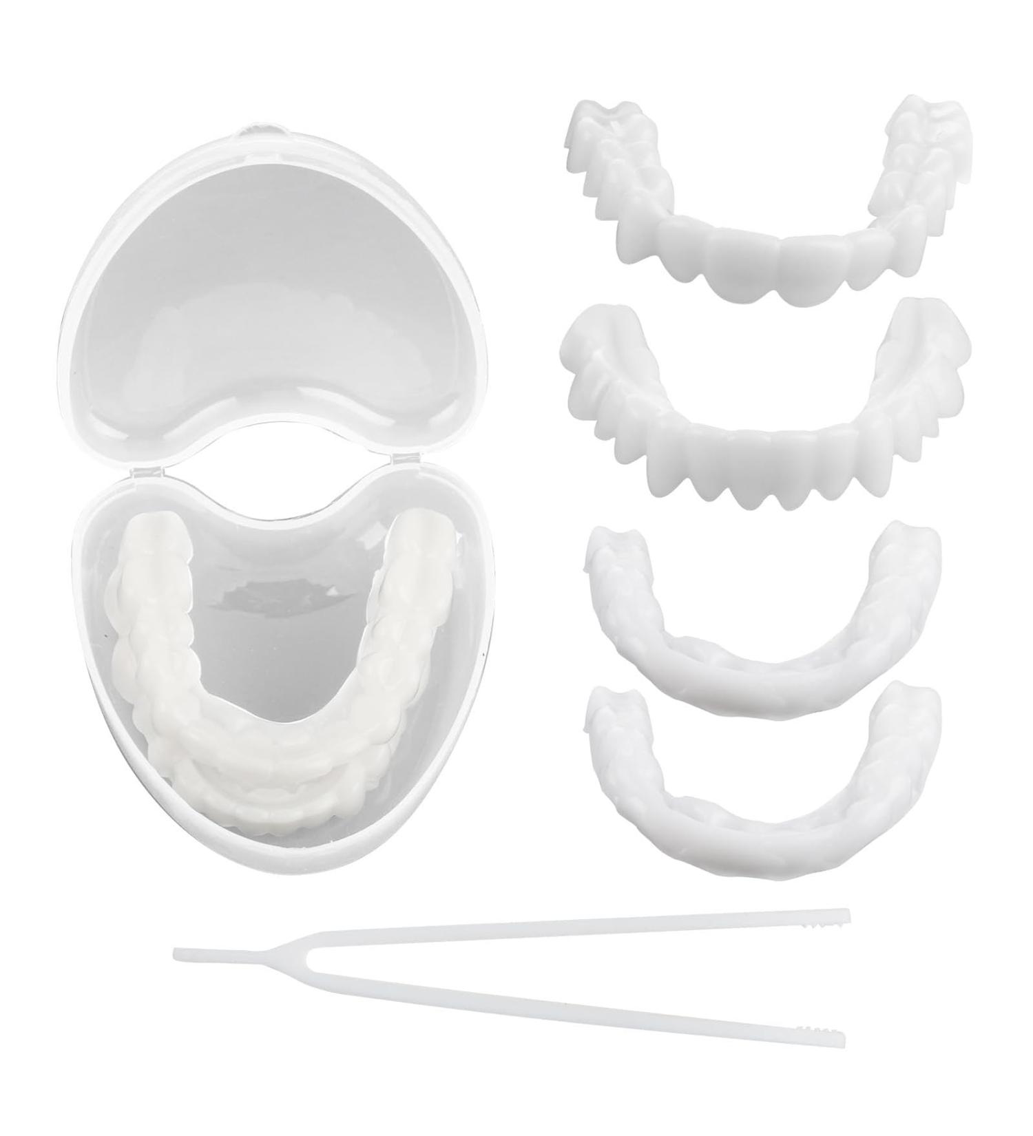 Brightviee Smile - Cosmetic Veneers Teeth Set | Temporary Dentures with Mini Tweezers for Men & Women - Instant Smile Makeover - Buy Online on GoSupps.com