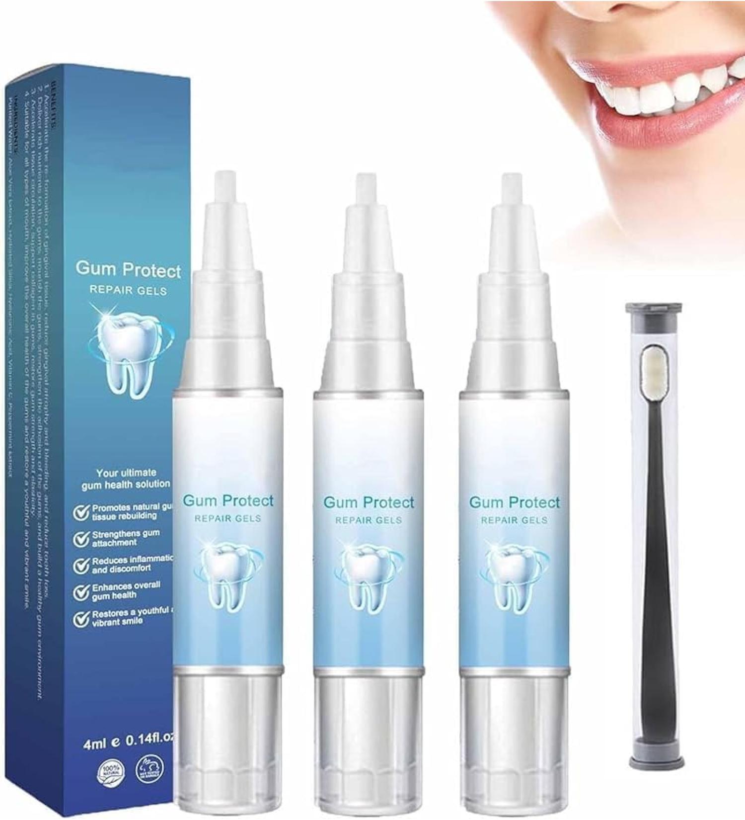 Gum Shield Therapy Gel & Whitening Essence Pen - 3PCS for Enhanced Gum Health & Repair - Buy Online on GoSupps.com