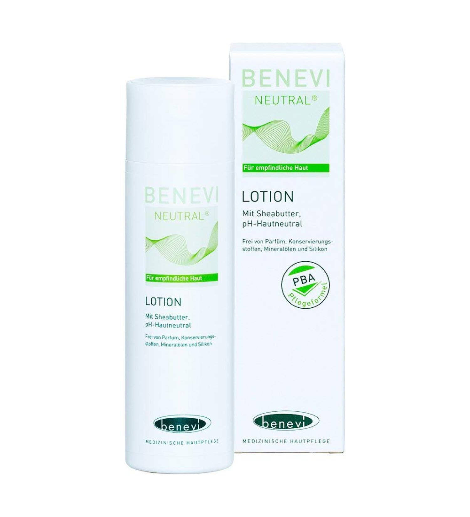 Benevi Neutral Lotion 200 ml for sensitive and rising skin - the light and pH neutral body lotion maintains the skin with valuable shea butter and is particularly skin -friendly 200 ml (1 Pack)