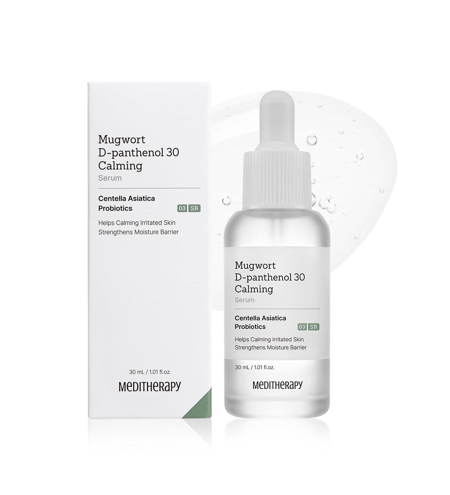 MEDITHERAPY Mugwort D-Panthenol Calming Serum 30ml - High Concentration Vitamin B5 for Skin Barrier & Deep Calming | Pure Korean Skincare - Buy Online on GoSupps.com