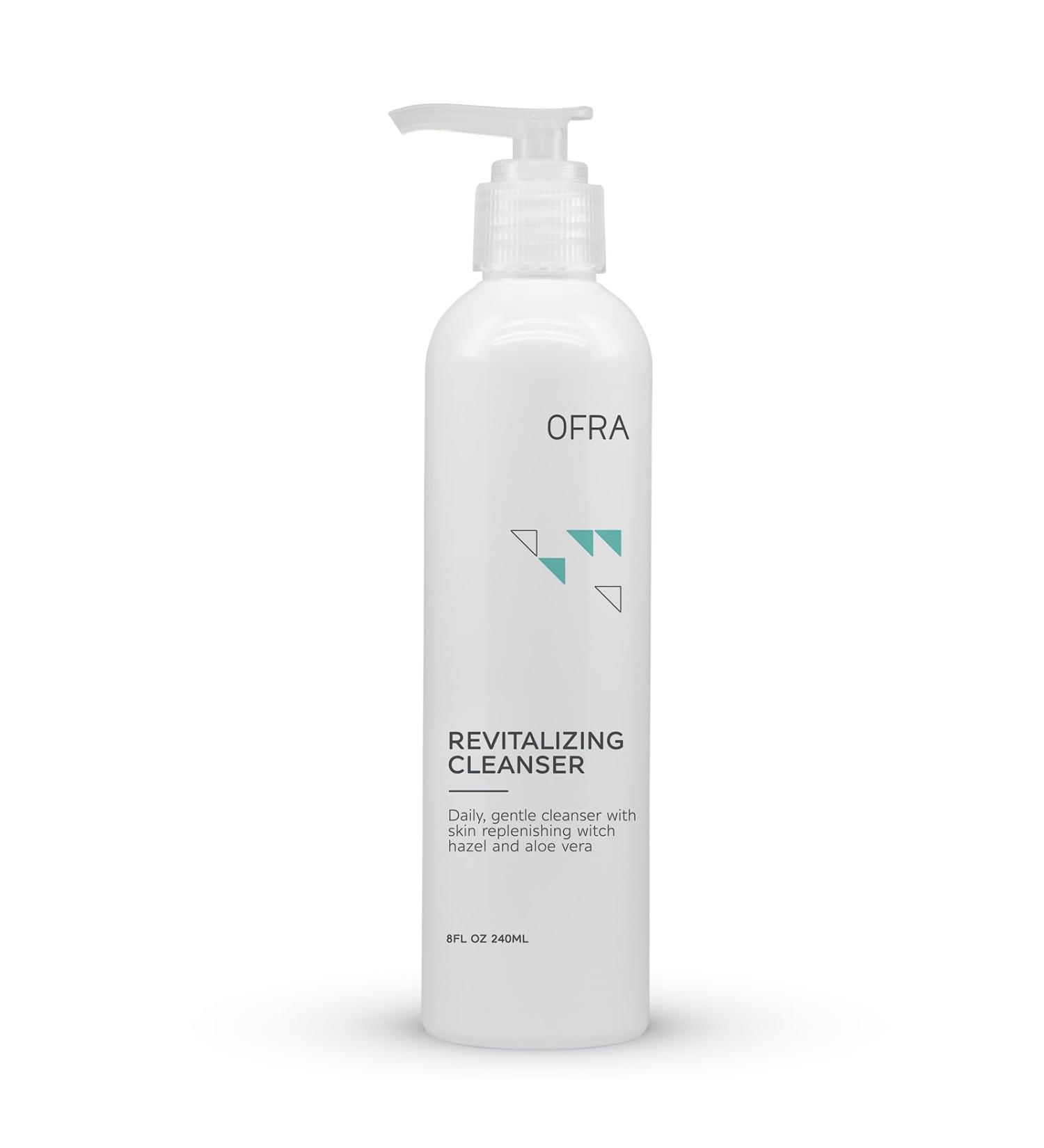 Ofra Revitalizing Cleanser | Gentle Daily Face Cream Cleanser for All Skin Types | Face Pore Cleaner with Aloe Vera for Hydration and Fresh Skin | 8 oz/240 ml - Buy Online on GoSupps.com