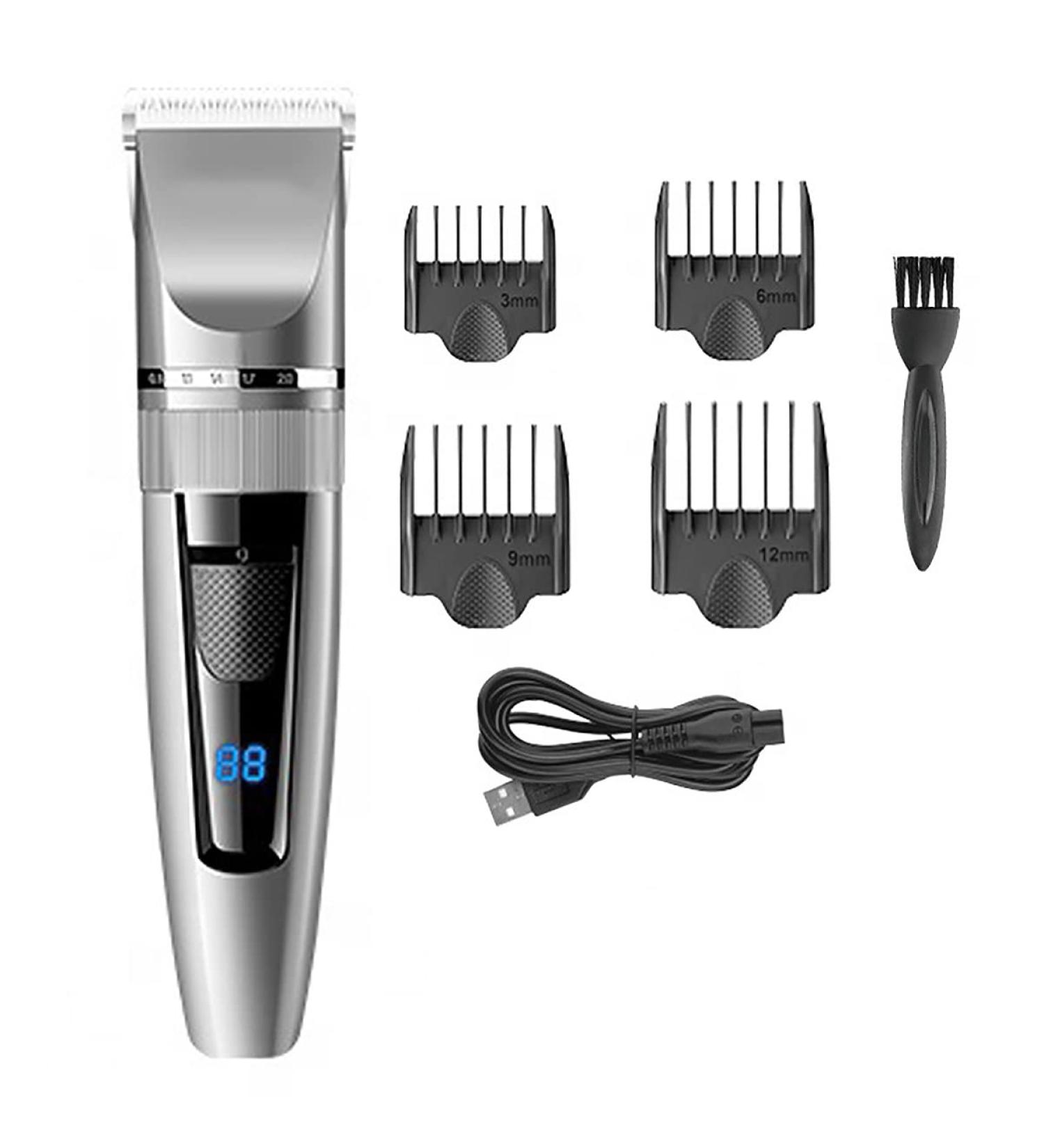 Professional Cordless Hair Clippers - Ceramic Blade Hair Trimmer Kit with LED Display | Rechargeable Grooming Essentials for All Hair Types - Buy Online on GoSupps.com