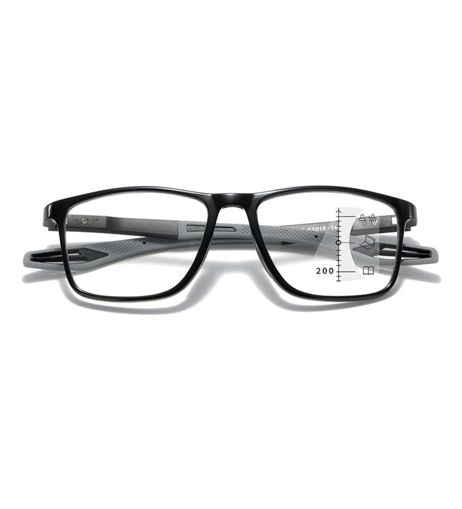 Multifocal Sports Style Reading Glasses Blue Light Blocking Glasses For Unisex TR90 Flexible computer Readers(Couleur:Noir Grandeur:1.0x) - Buy Online on GoSupps.com