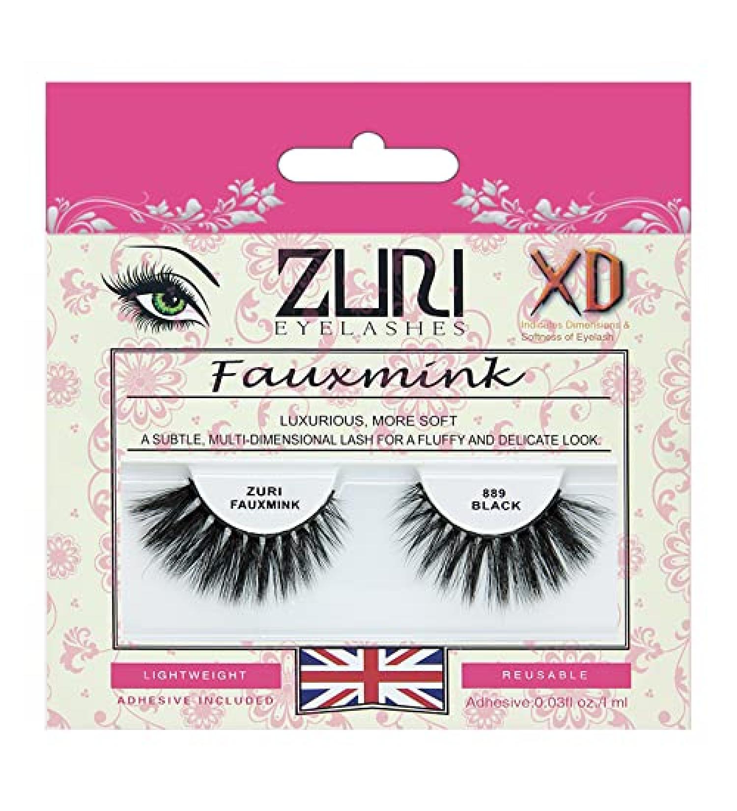 ZURI Fauxmink False Eyelashes | XD/8D X-Dimensional Natural False Lashes | False Eyelashes Natural Look | Thick Eyelashes With Lash Applicator | Natural Eyelashes with Glue | Mink Eyelashes Style #889 - Buy Online on GoSupps.com