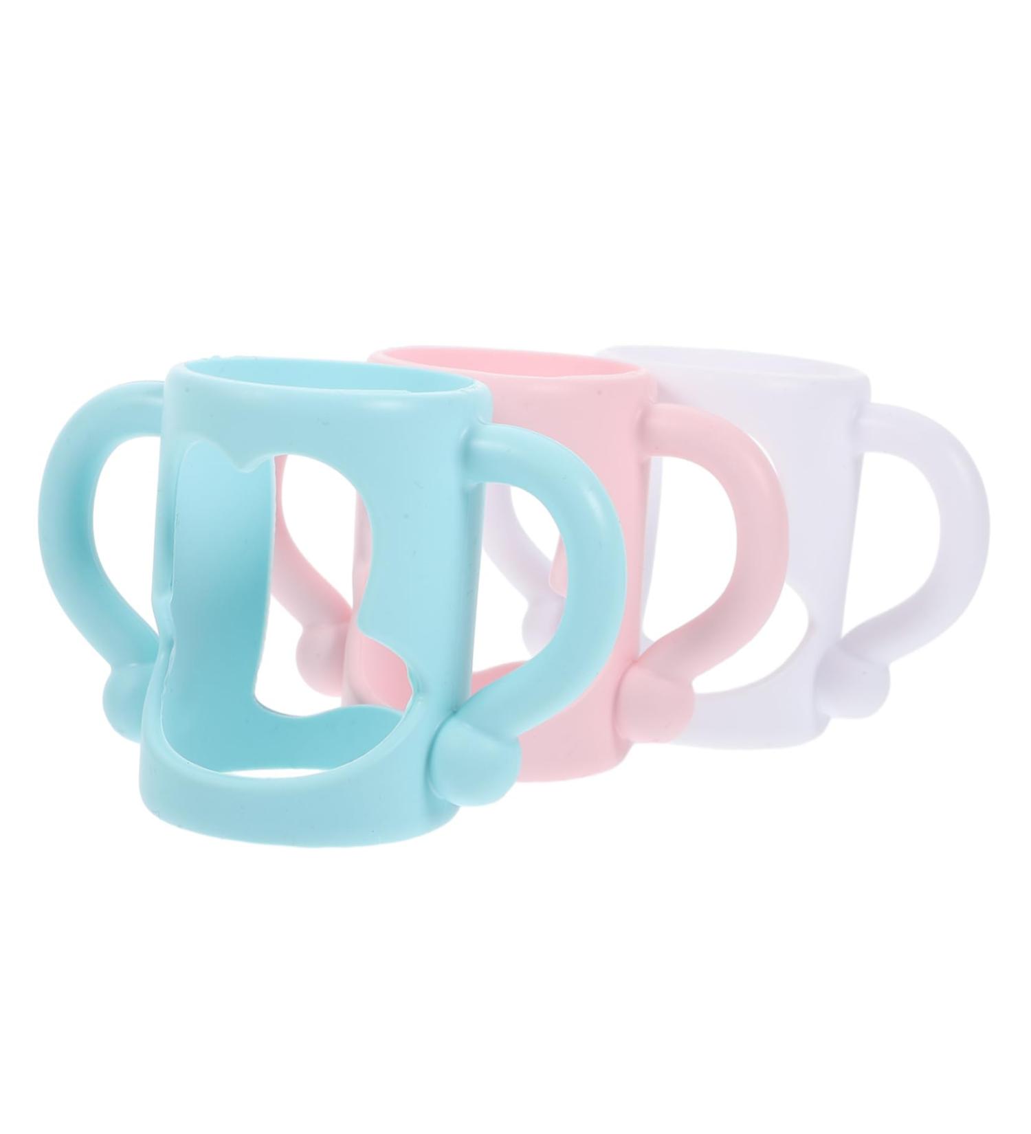 ifundom 3 pcs Feeding Handle for Bottle Handle Silicone Soft Wide Mouth Bottle Holder Milk Bottle Handle Multifunction Bottle Handle - Buy Online on GoSupps.com