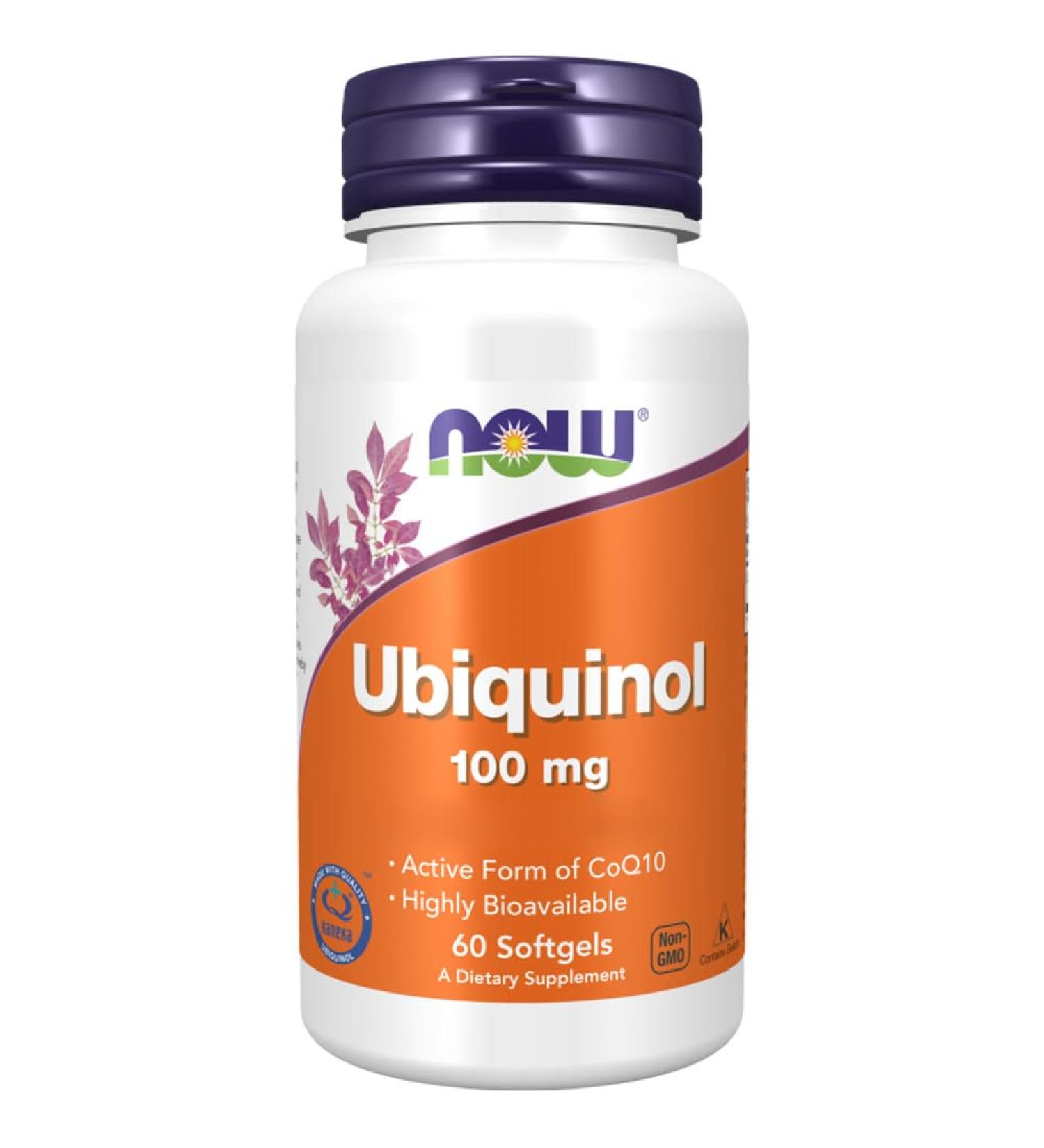 Now Foods Ubiquinol Active Form of CoQ10 100 mg 60 Capsules Gluten Free Soy Free Non-GMO - Buy Online on GoSupps.com