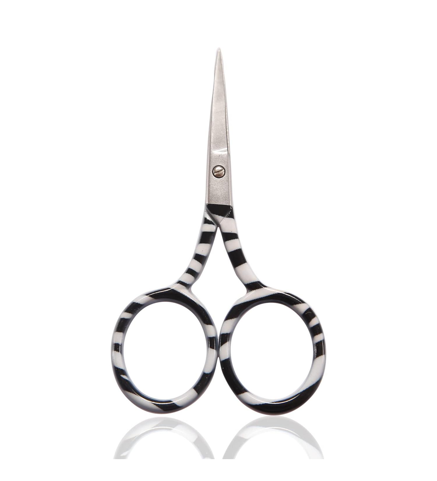 YJSStriving 3.5 Inch Small Beauty Eyebrow Trimmer Scissors - Zebra-stripe Design - Buy Online on GoSupps.com