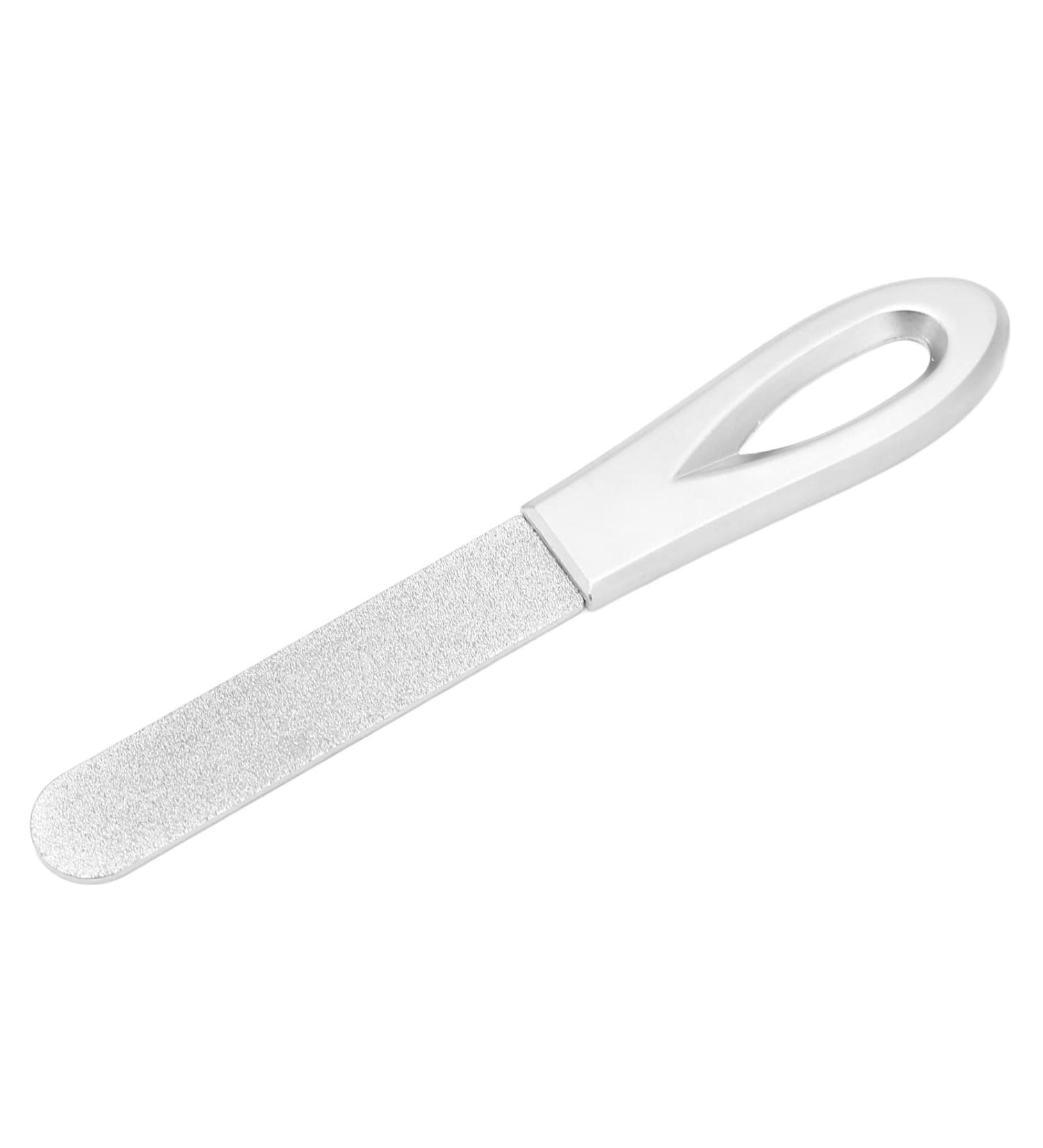 Stainless Steel Nail File Double Sided Design Portable for Travel Home Use Silver - Buy Online on GoSupps.com