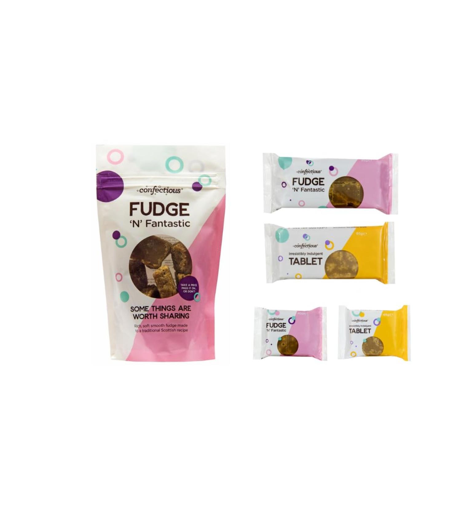 Handmade Traditional Scottish Tablet & Fudge Selection Box - Fudge 'n' Fantastic Irresistibly Indulgent Tablet - Artisanal Premium Quality Scottish Favourite Creamy Gift idea Christmas - Buy Online on GoSupps.com