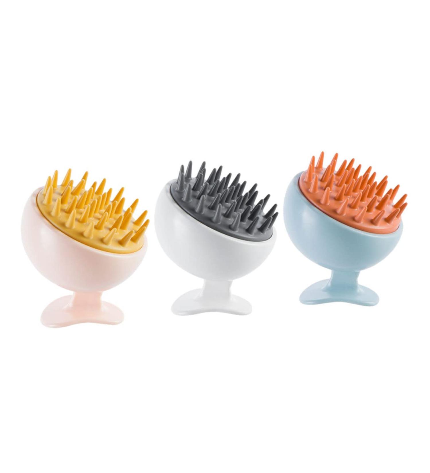 Magiclulu 3-Piece Silicone Shampoo Brush Set | Scalp Massager & Peeling Head Washer for Hair Care | International Shipping Available - Buy Online on GoSupps.com