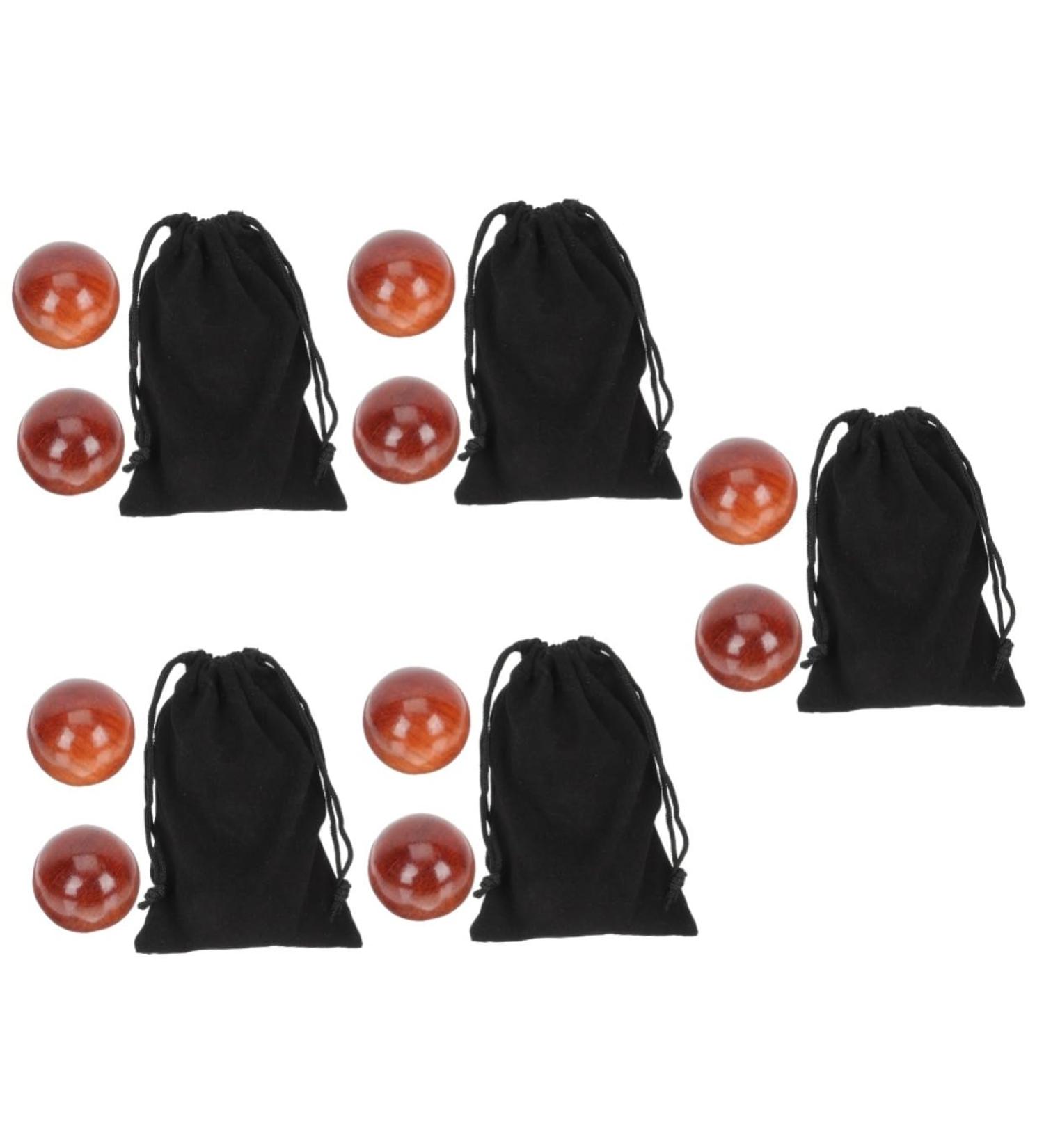 JECOMPRIS 10-Piece Wooden Massage Tools Set | Chattering Hand & Muscle Rolling Balls | Pratical Rosewood Fitness Massage - Buy Online on GoSupps.com