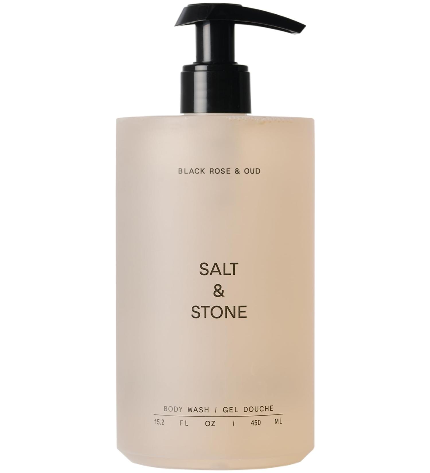 Salt & Stone Black Rose & Oud Body Wash | Hydrating Gel Cleanser | Clean Nourish & Soften Skin | Made with Niacinamide & Hyaluronic Acid | Free From Parabens Sulfates & Pthalates (15.2 oz) Black Rose & Oud - 15.2 Fl Oz - Buy Online on GoSupps.com