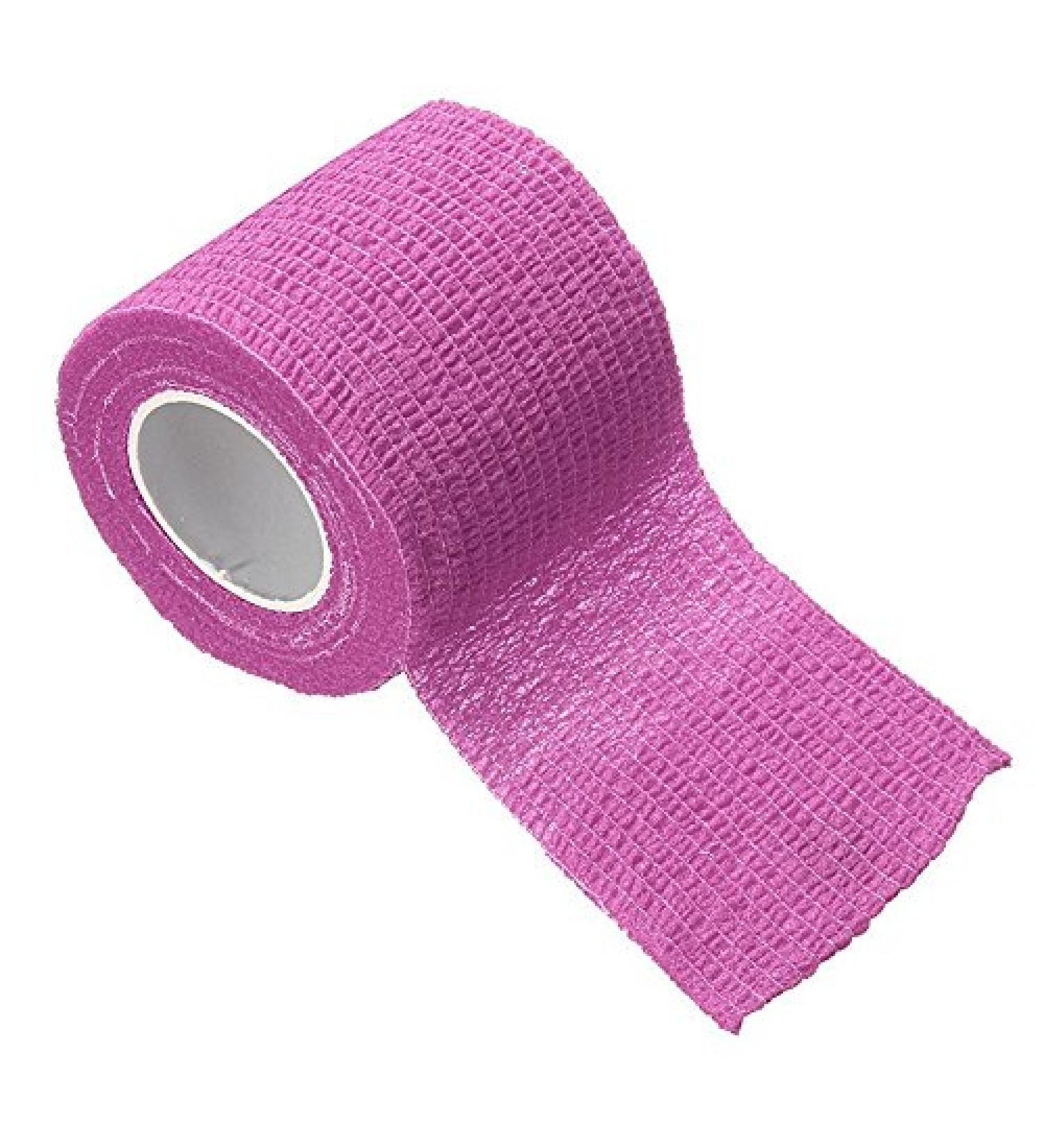 5cm x 5m Non-Woven Self-Adhesive Elastic Bandage - Cohesive Sports Tape for Wrist & Ankle Sprains | Pink Vet Tape Wrap - 1 Pack - Buy Online on GoSupps.com