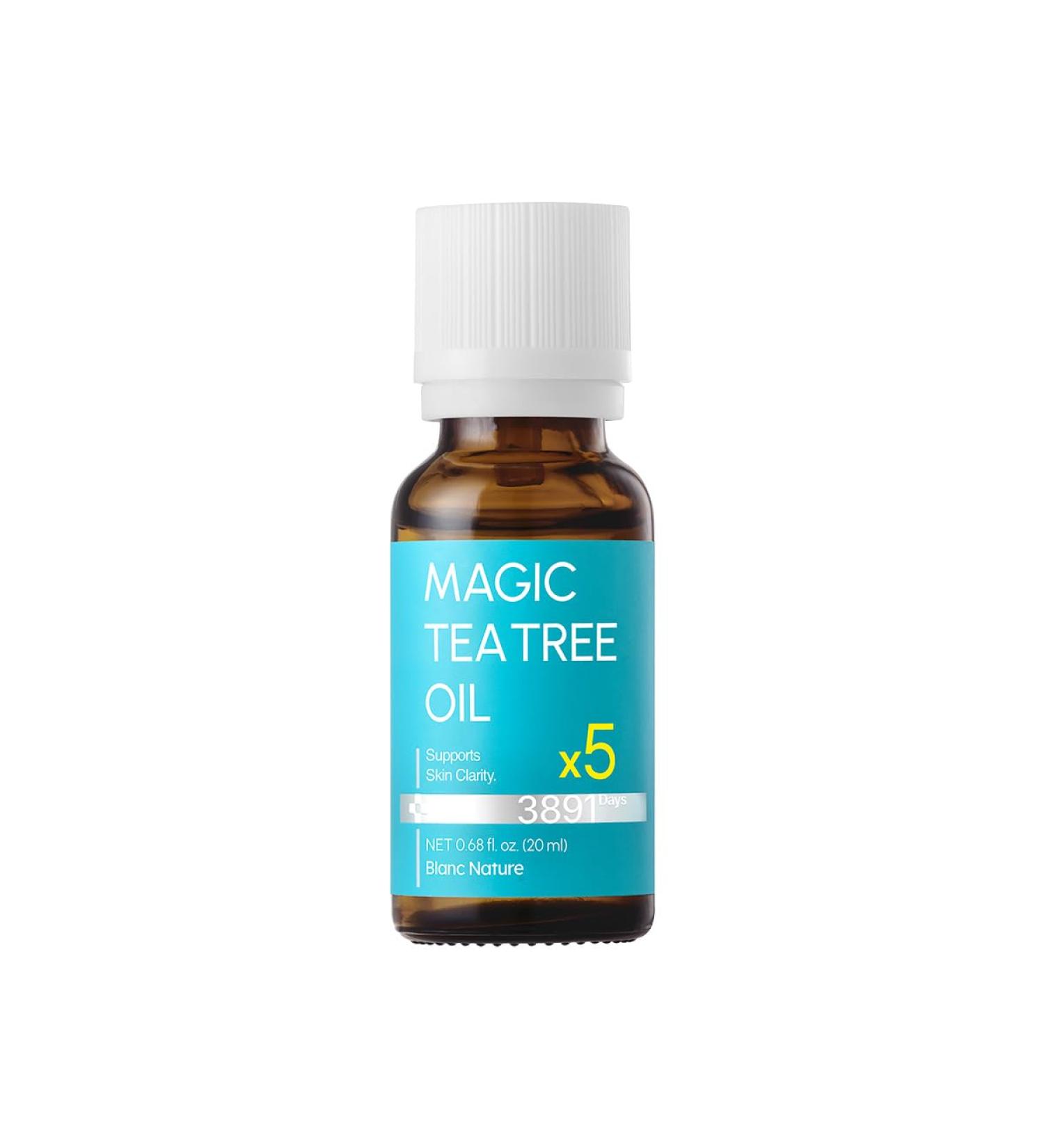 BLANC NATURE Magic Tea Tree Oil Spot Care for Face Clarifying Facial Oil for Oily and Sensitive Skin Lightweight and Fast Absorption Vegan Korean Skincare 0.68 fl oz (20ml) - Buy Online on GoSupps.com
