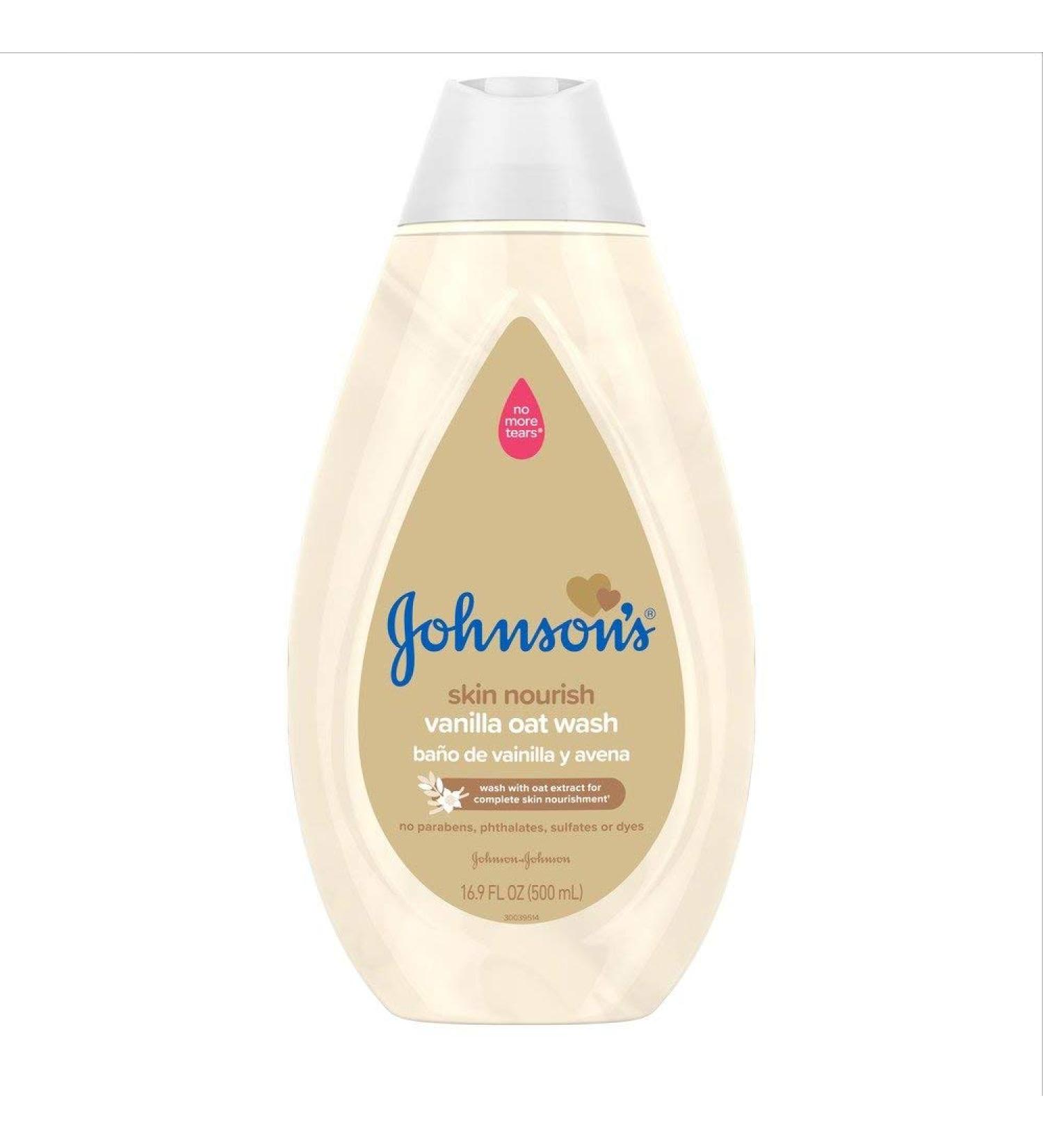 Johnson's Baby Skin Nourish Vanilla Oat Wash 16.9 fl oz - Gentle Cleansing for Soft Skin - Buy Online on GoSupps.com