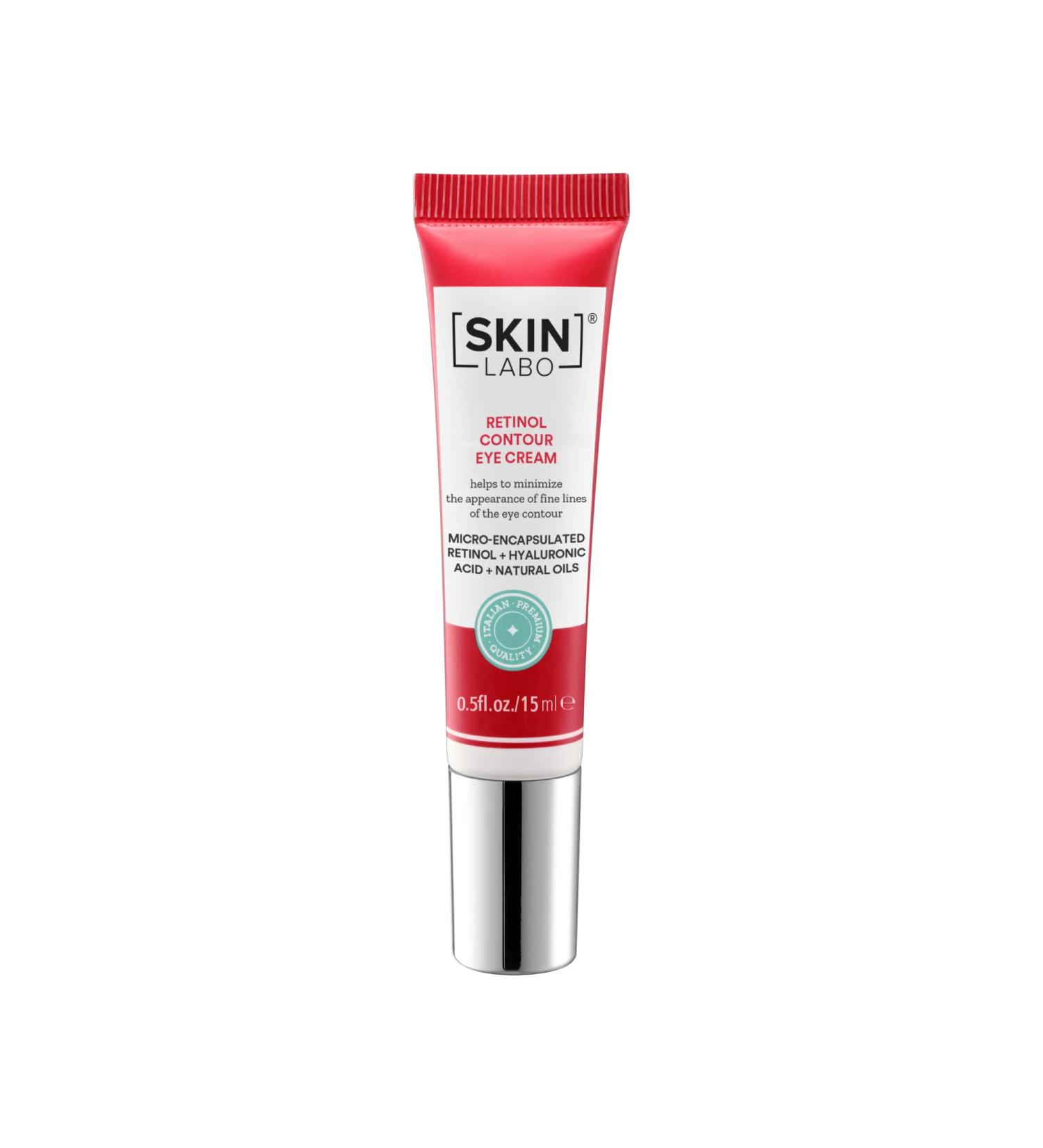 SkinLabo Retinol Eye Cream - Reduces Irritation Minimises the Appearance of Fine Lines of the Eye Contour with Microencapsulated Retinol Hyaluronic Acid - 15 ml (Old Version) - Buy Online on GoSupps.com