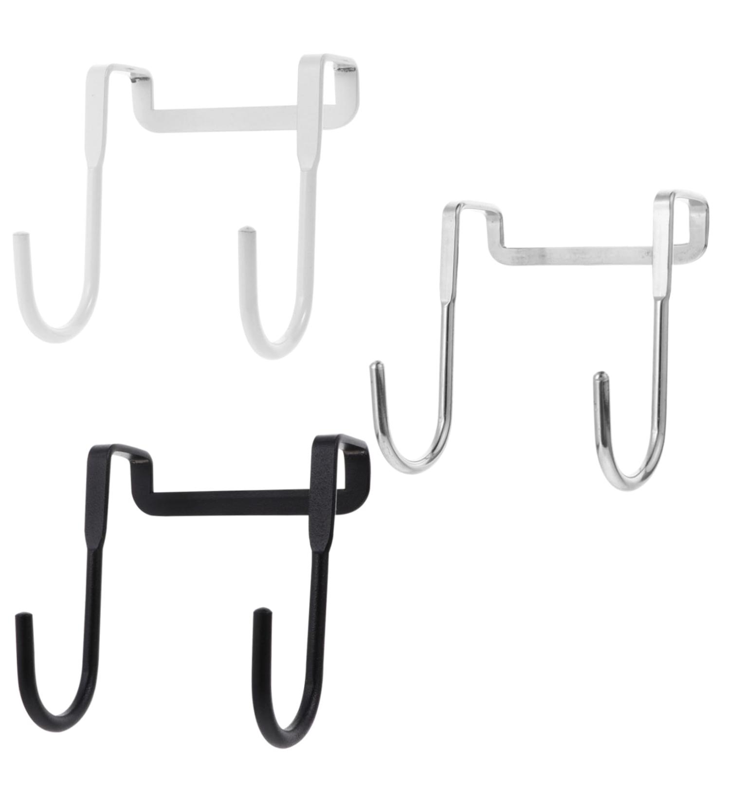 Cabilock 3pcs Hook up Over Door Towel Rack Metal Over Door Hooks Solid Hook On The Door Hanger Door - Buy Online on GoSupps.com