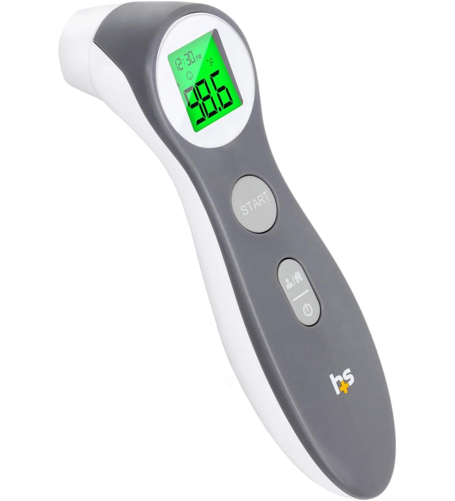 HealthSmart Digital Thermometer for Adults and Children Forehead Thermometer Baby Thermometer Infrared Thermometer Temperature Gun to Test Objects or Air FSA & HSA Eligible