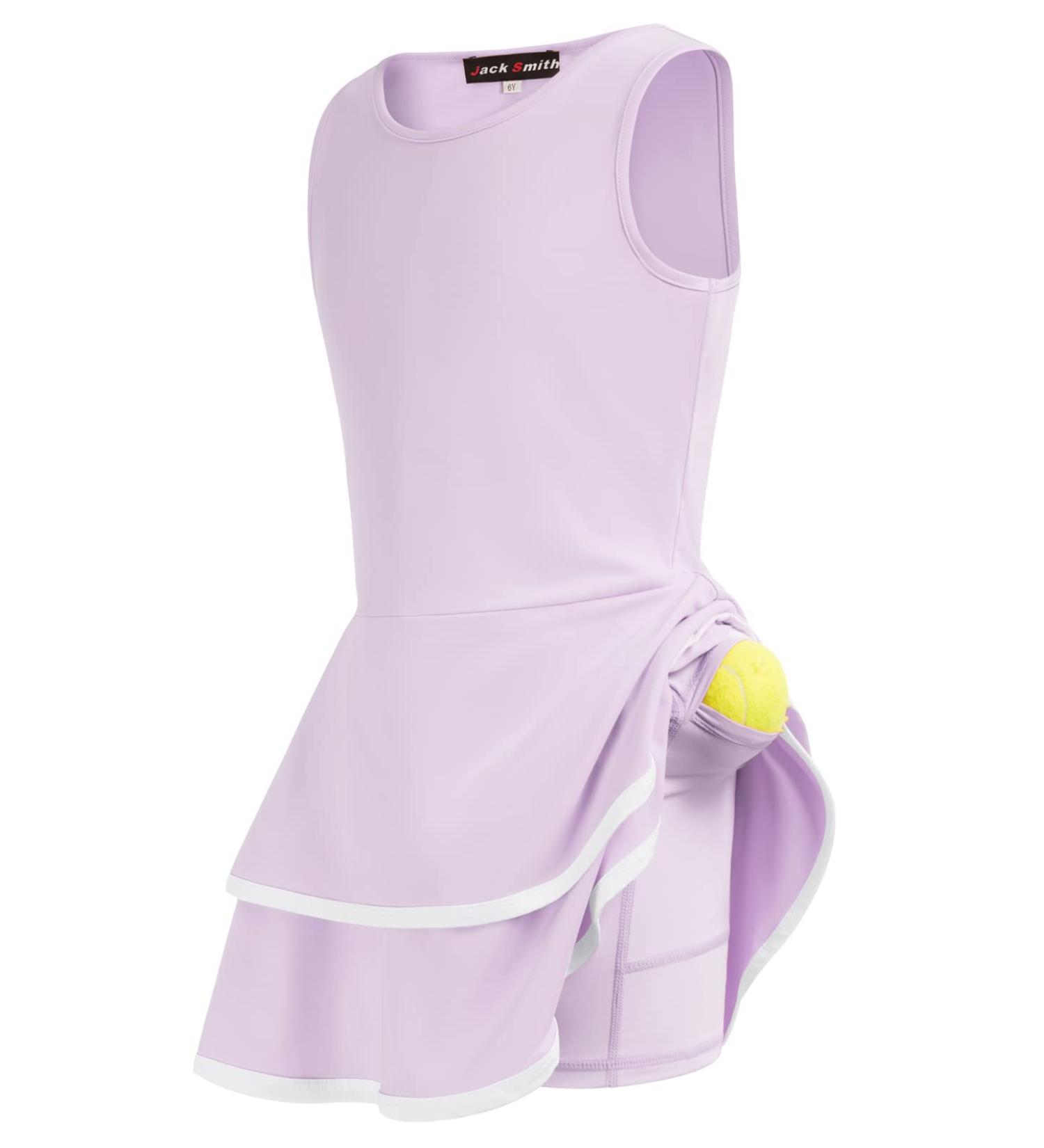 JACK SMITH Youth Girls Tennis Dress with Shorts - Light Purple, Size 6 Years - Buy Online on GoSupps.com