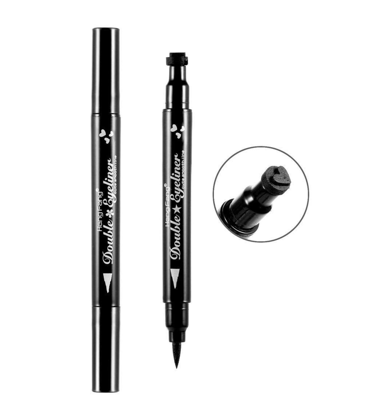 Pinkiou 2 in 1 Double-headed Liquid Eyeliner Pen Stamp - Waterproof & Smudgeproof Heart Stamp for Long Lasting Makeup - Buy Online on GoSupps.com