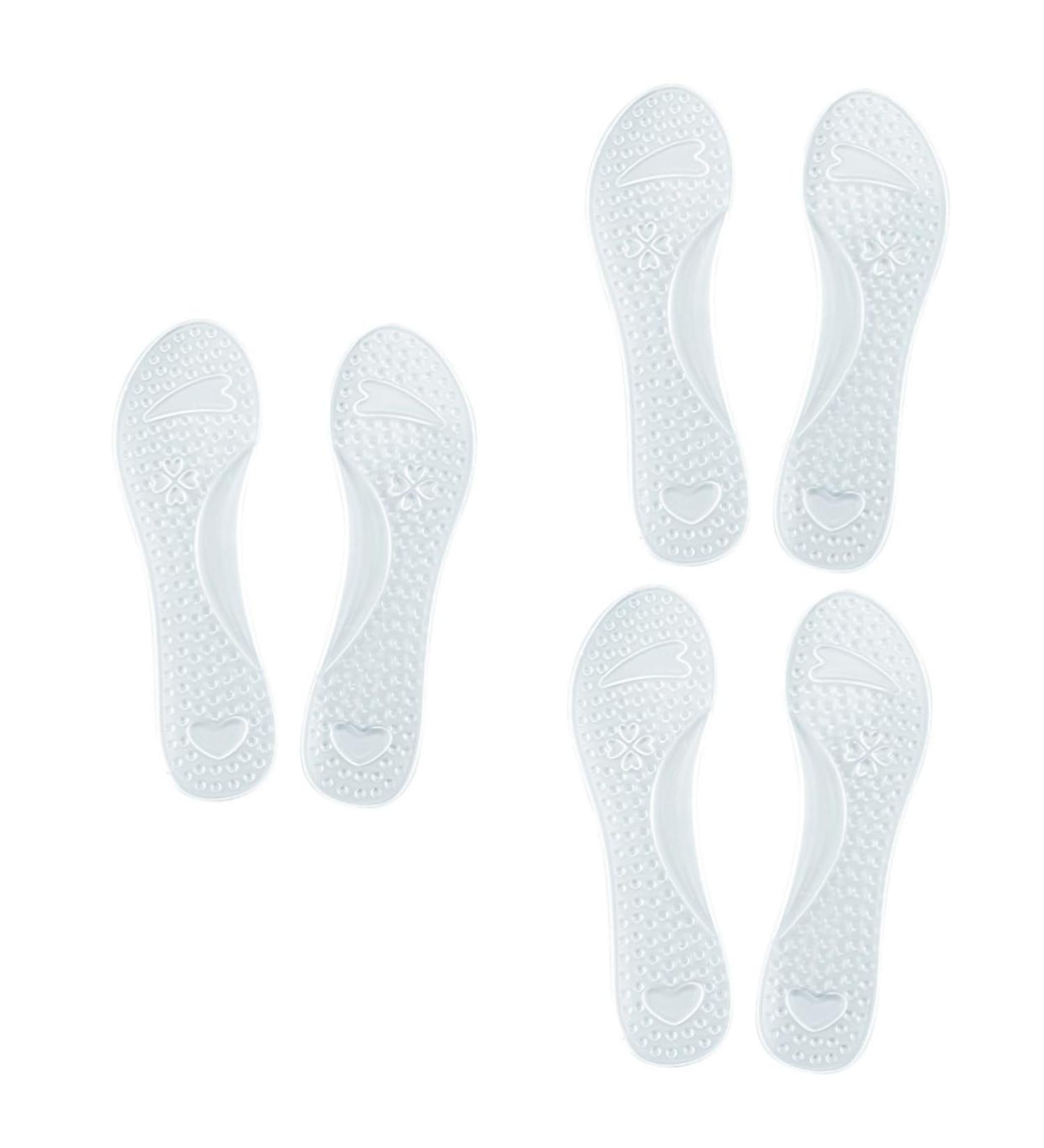 NOLITOY Silicone Cropped Insoles - 3 Pairs Foot Care Gel Arch Support Cushions for Ladies - Non-Slip Foot Therapy Insoles - Buy Online on GoSupps.com