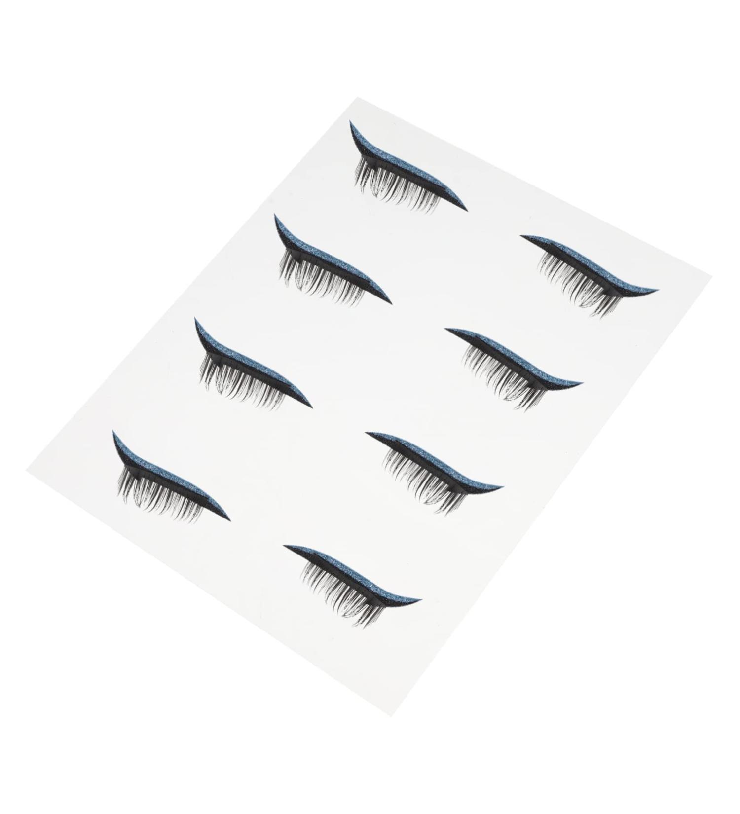 FOMIYES 4 pairs Makeup with Eye Eyeliner Shiny Liners Tool Reusable Face Glitter Long Blue Self-adhesive 4x1.5cm Blue - Buy Online on GoSupps.com